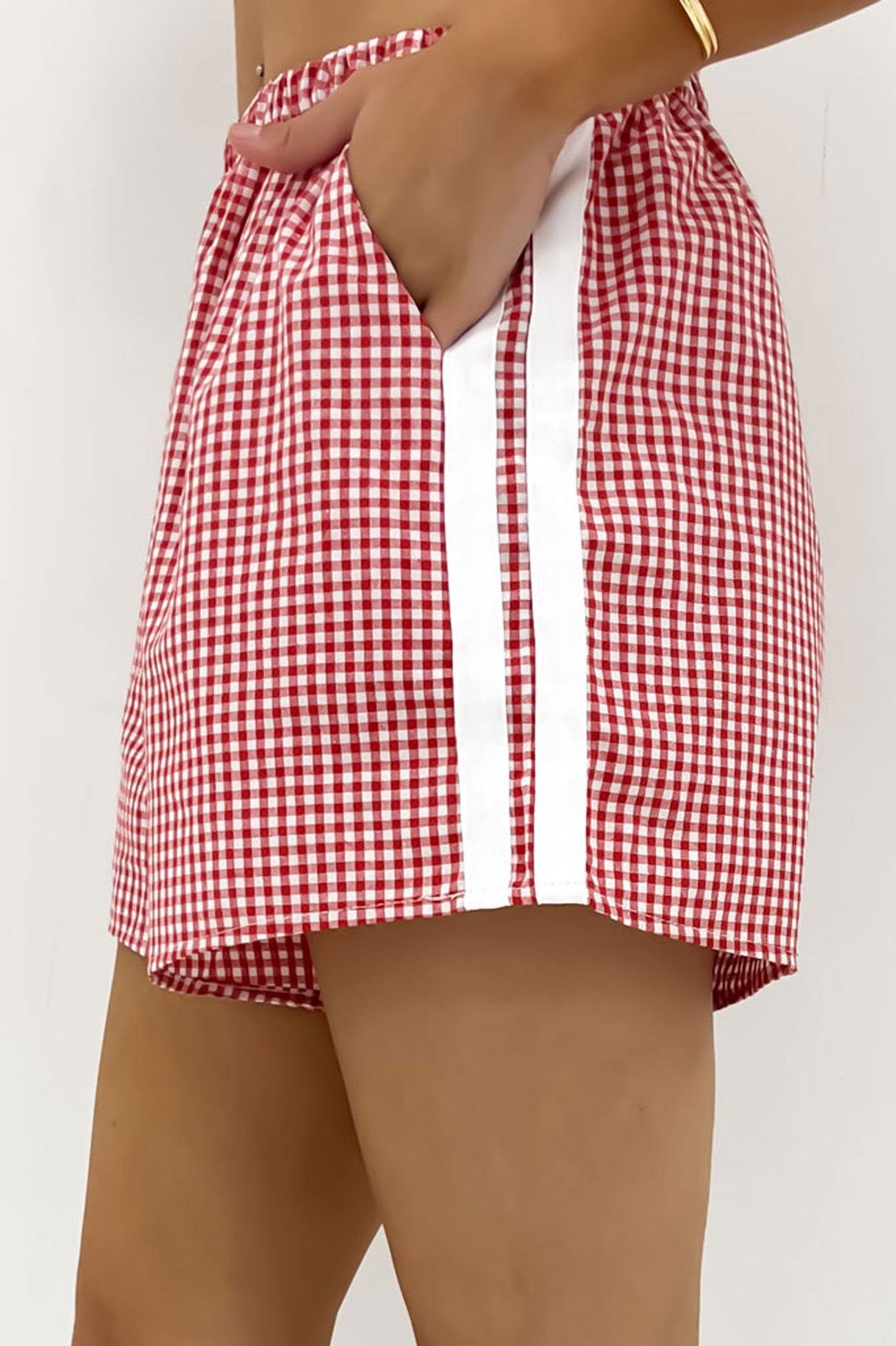 Delora Short Red Gingham