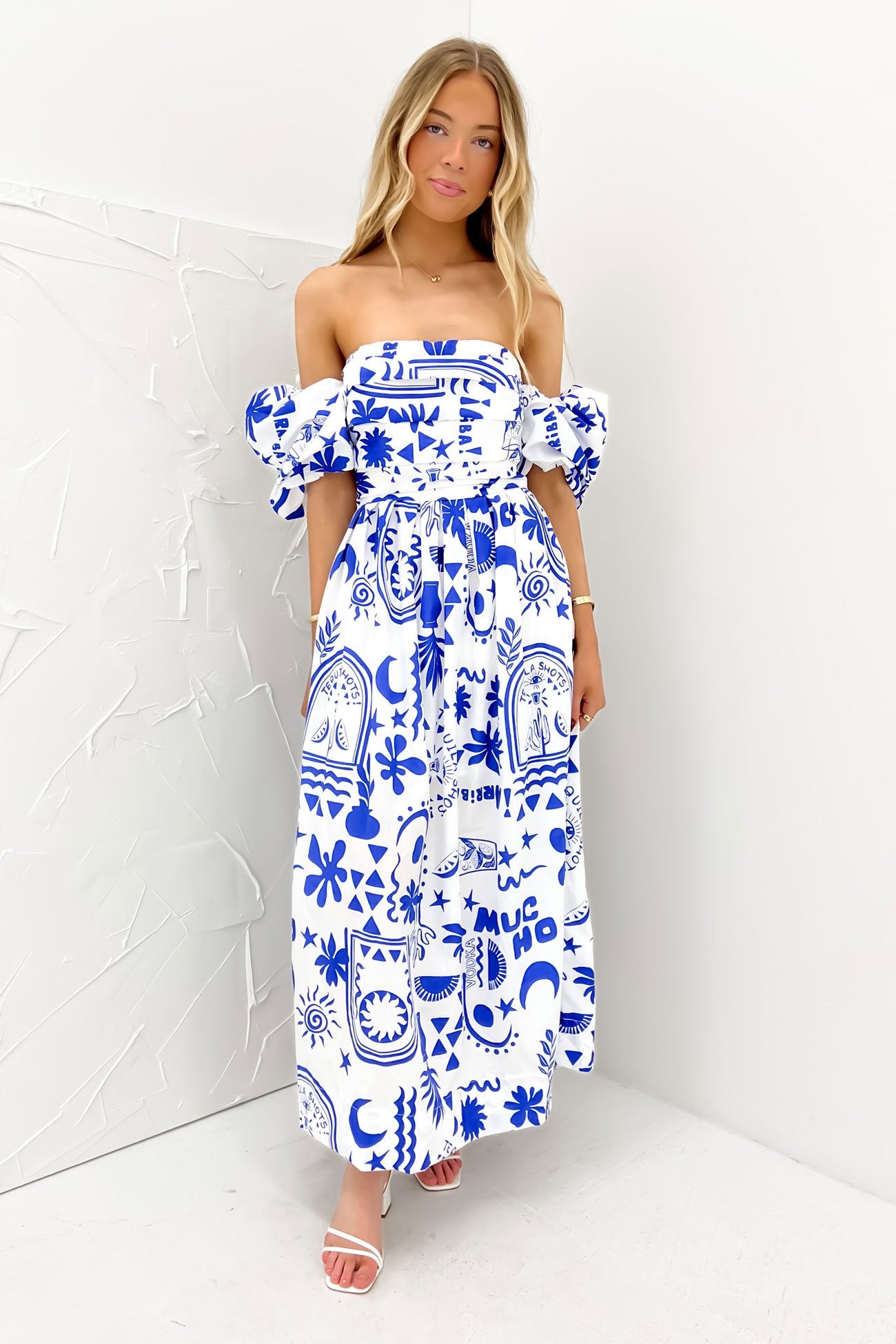 Dempsey Midi Dress Blue Paradise