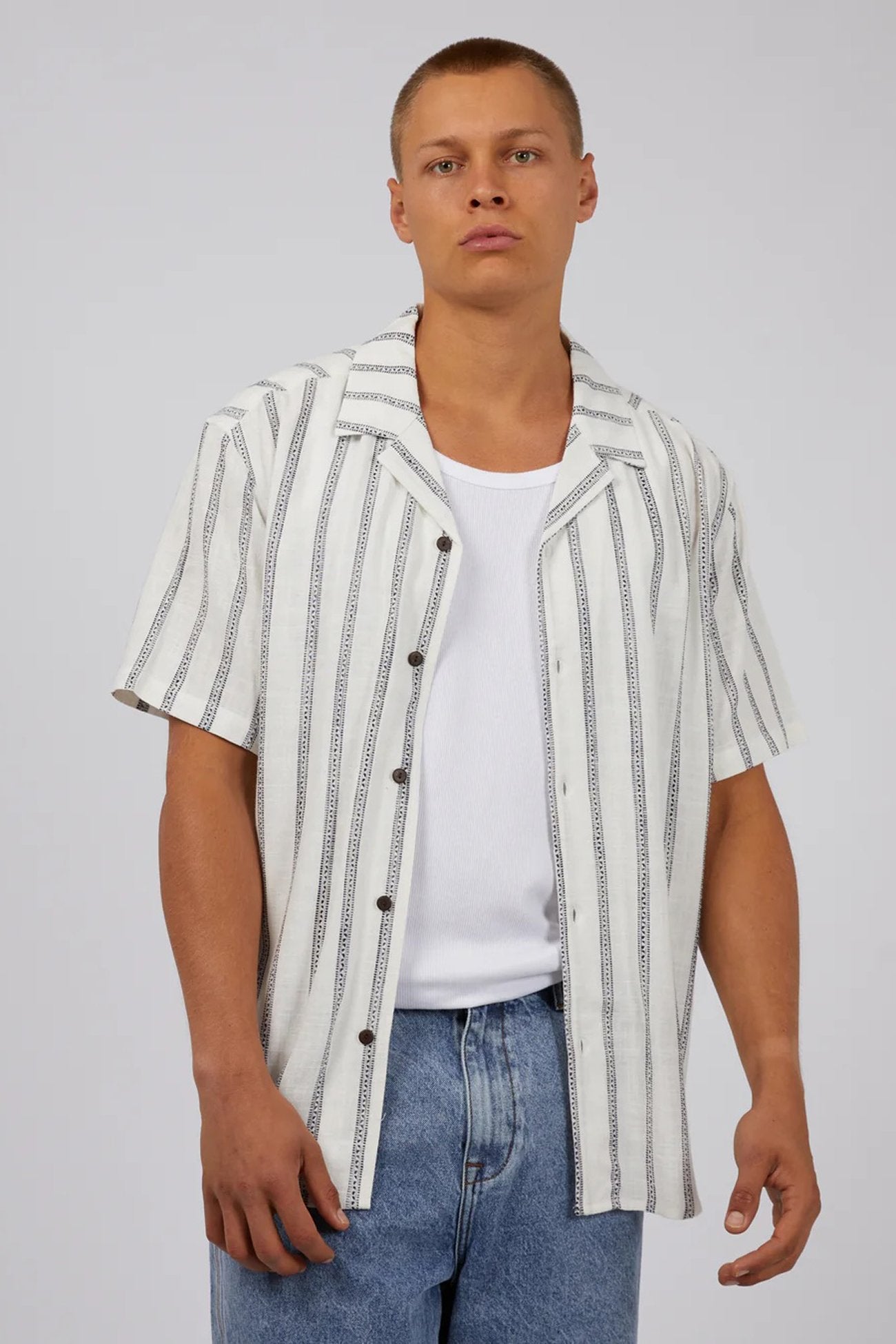 Drifter Stripe Shirt White