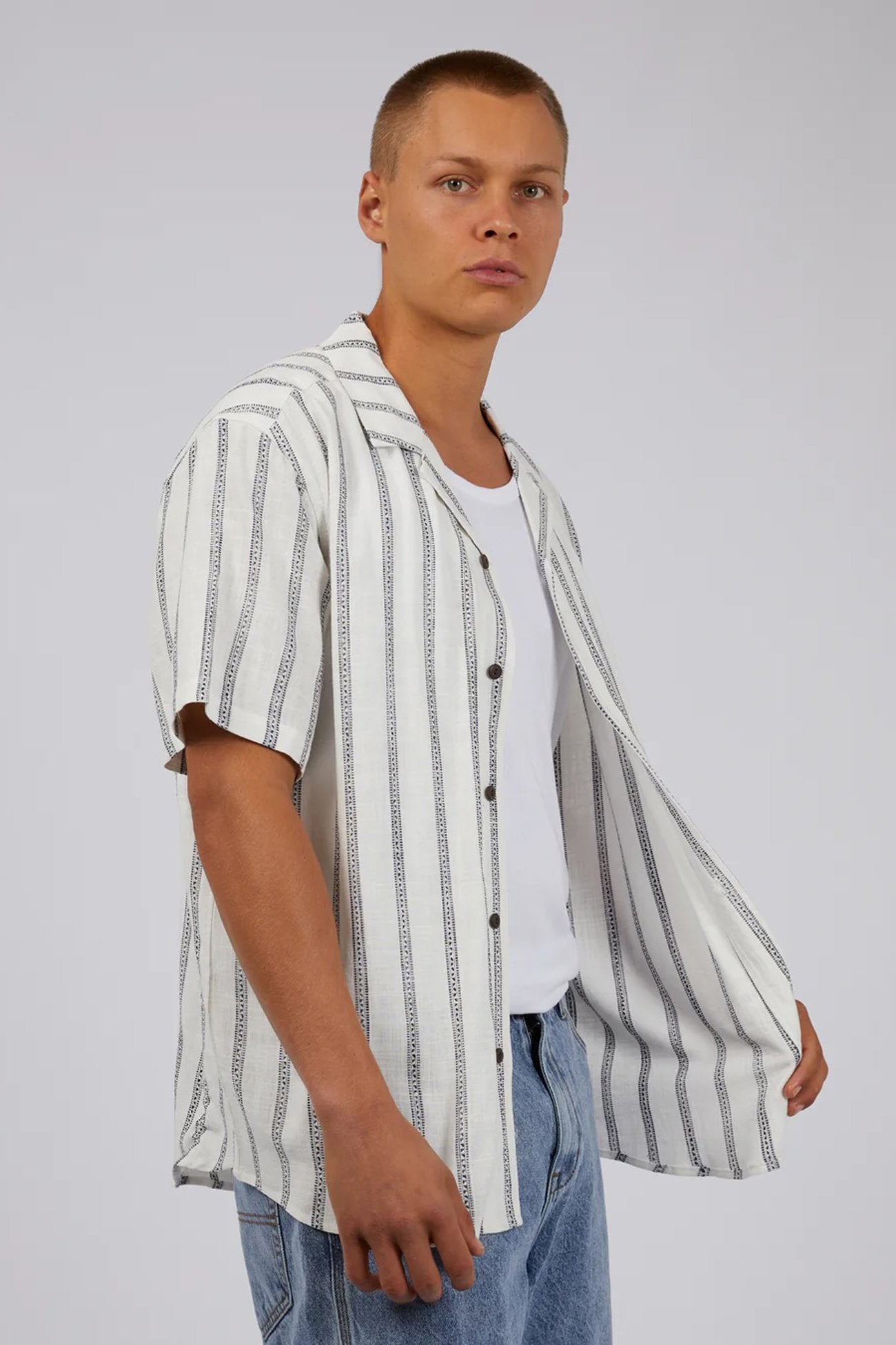 Drifter Stripe Shirt White