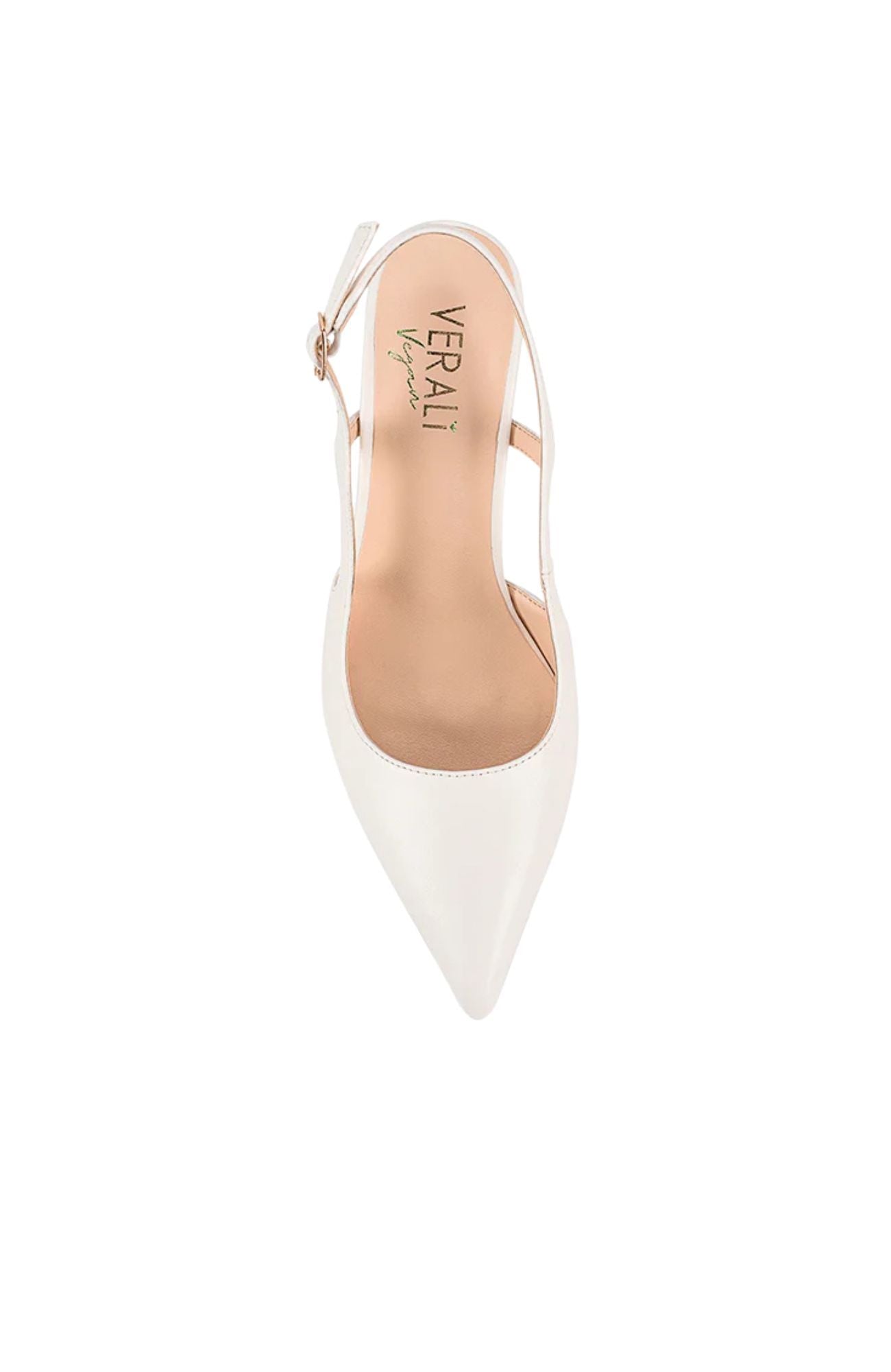 Elton Slingback Block Heels Chalk White