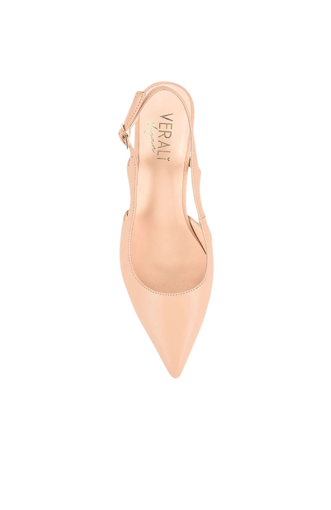 Elton Slingback Block Heels Nude