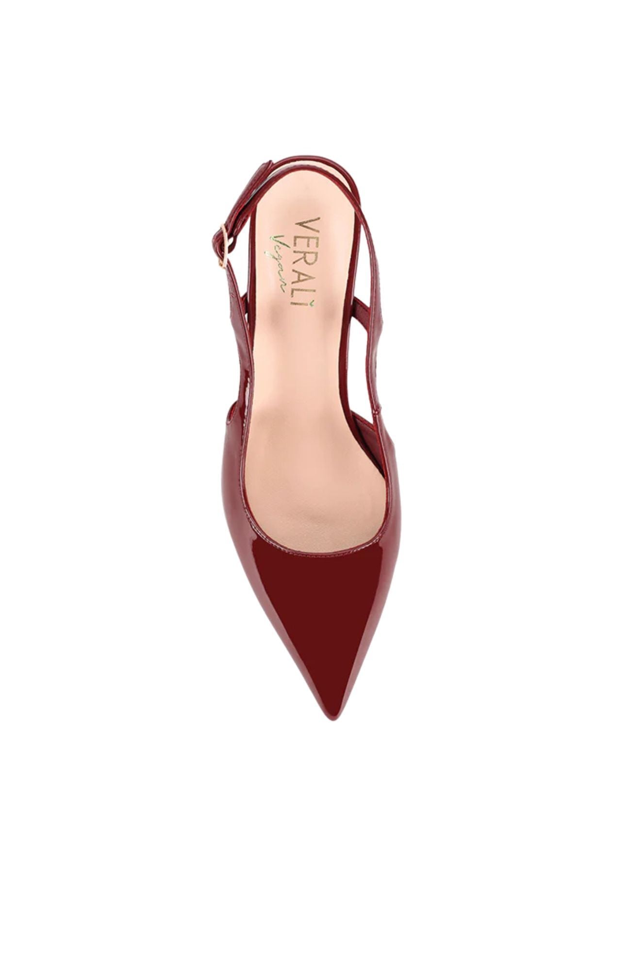 Elton Slingback Block Heels Wine Patent