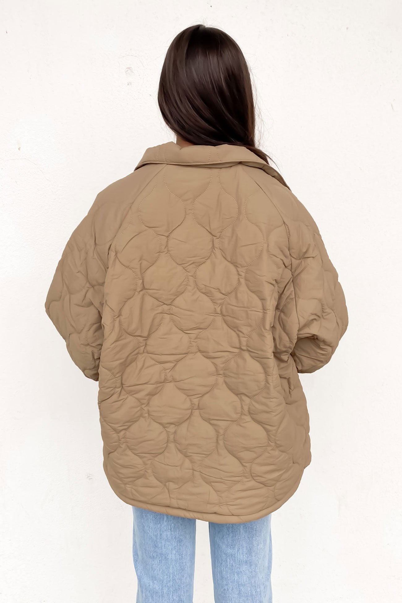 Elyse Quilted Jacket Beige