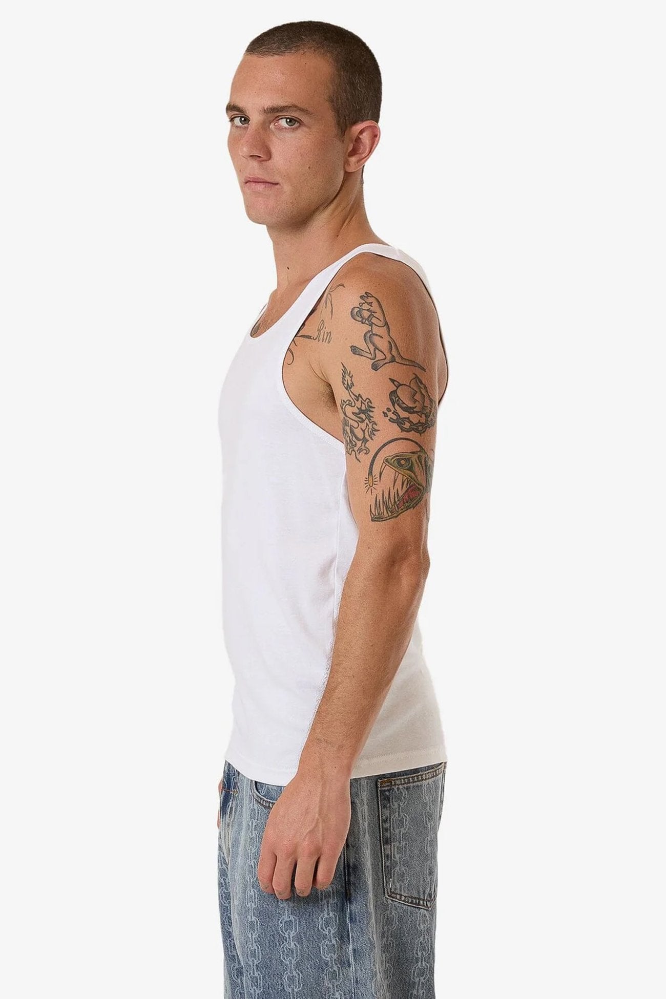 Endless Rib Tank White