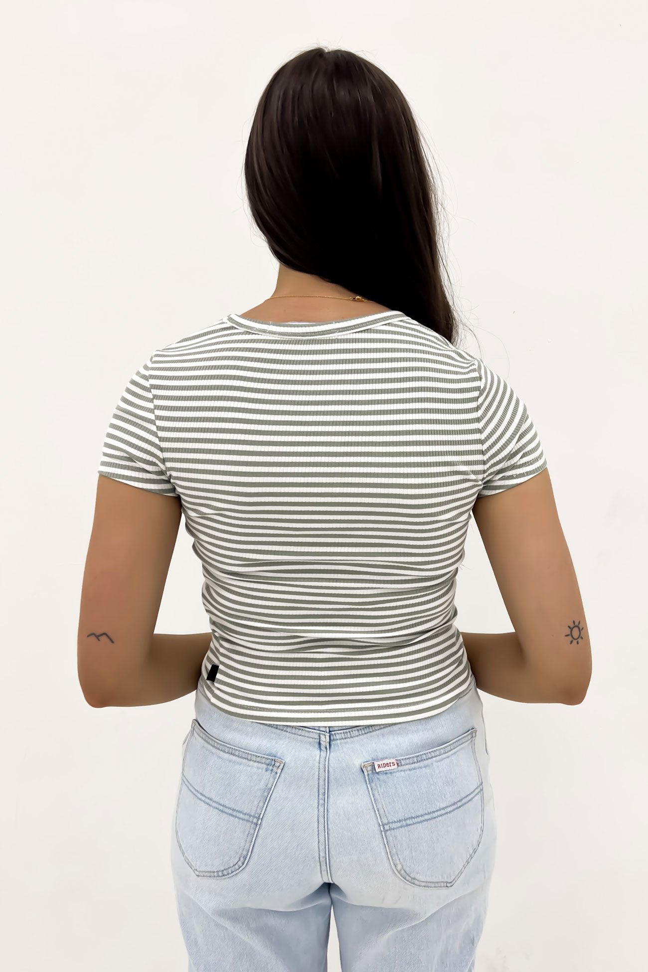 Eve Rib Stripe Tee Surf