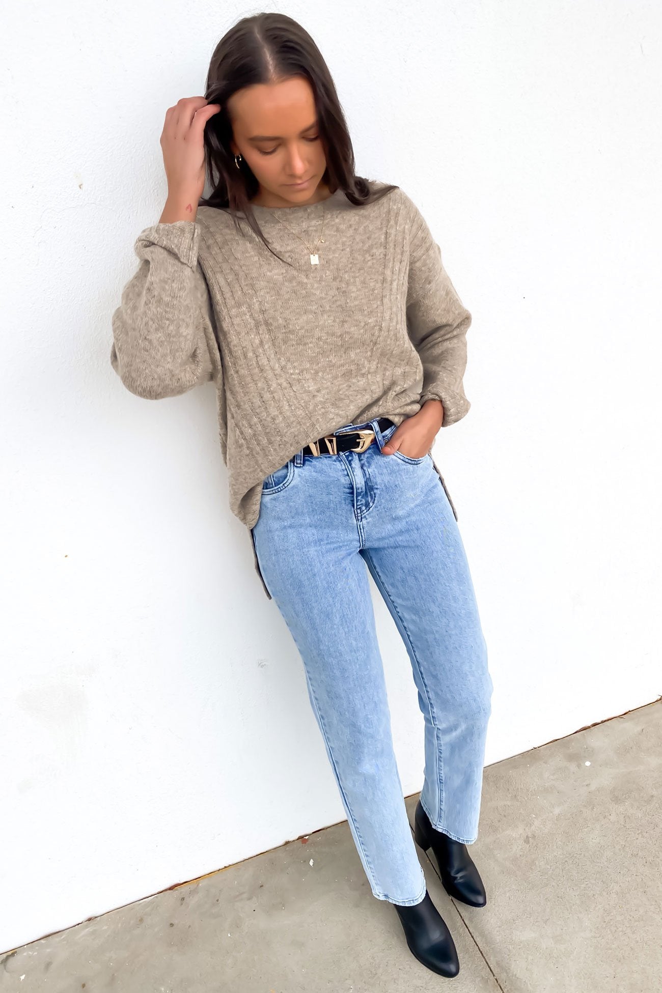 Evie Knit Jumper Mocha