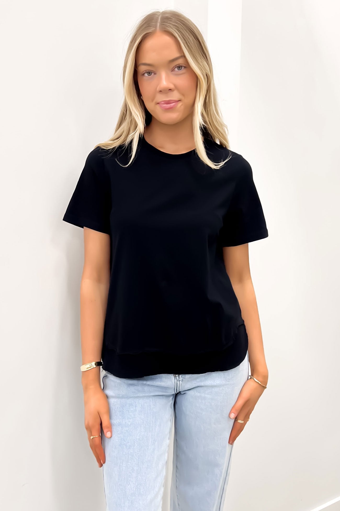 Farrah Short Sleeve Tee Black