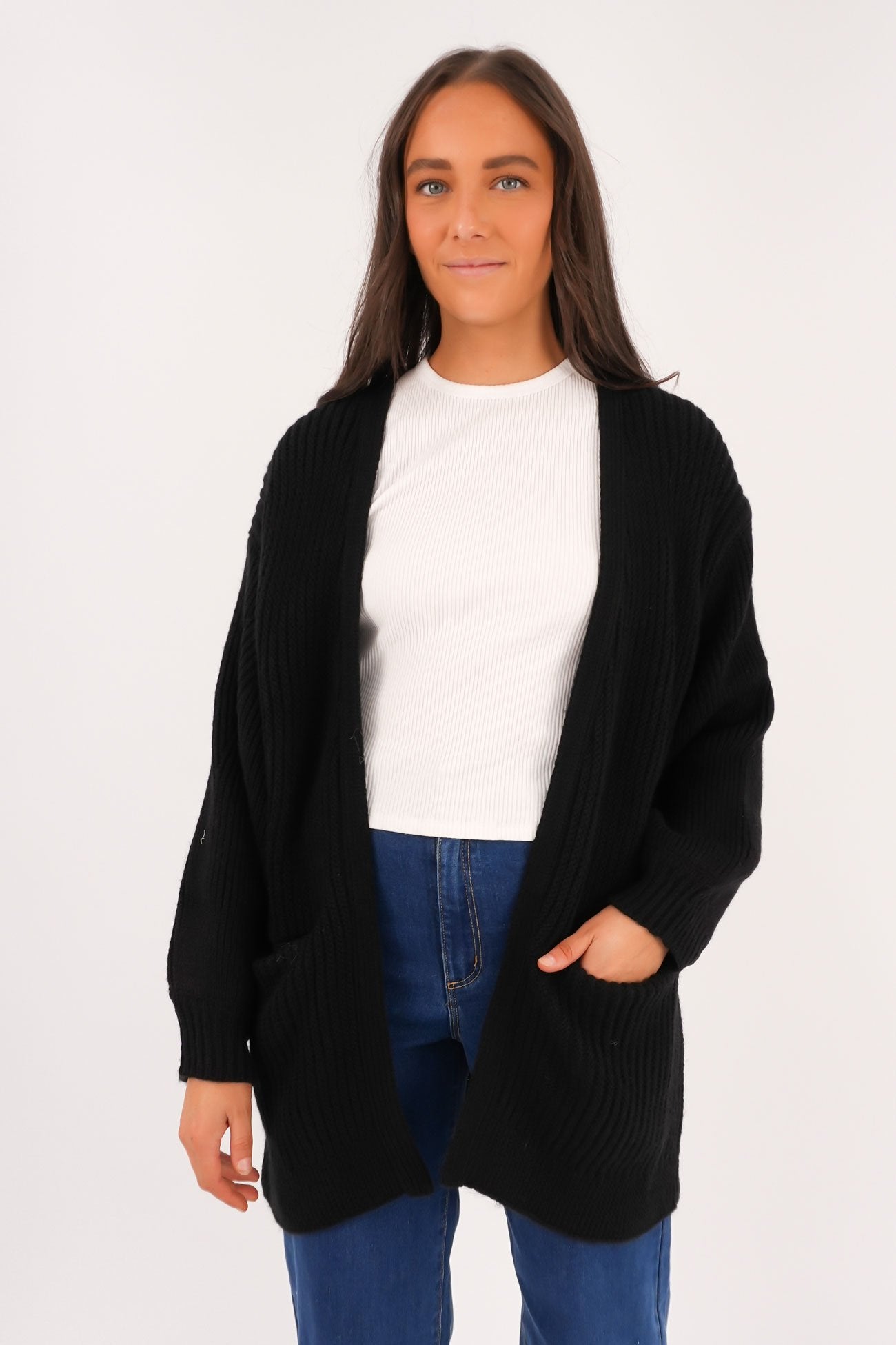 Franco Knit Cardi Black