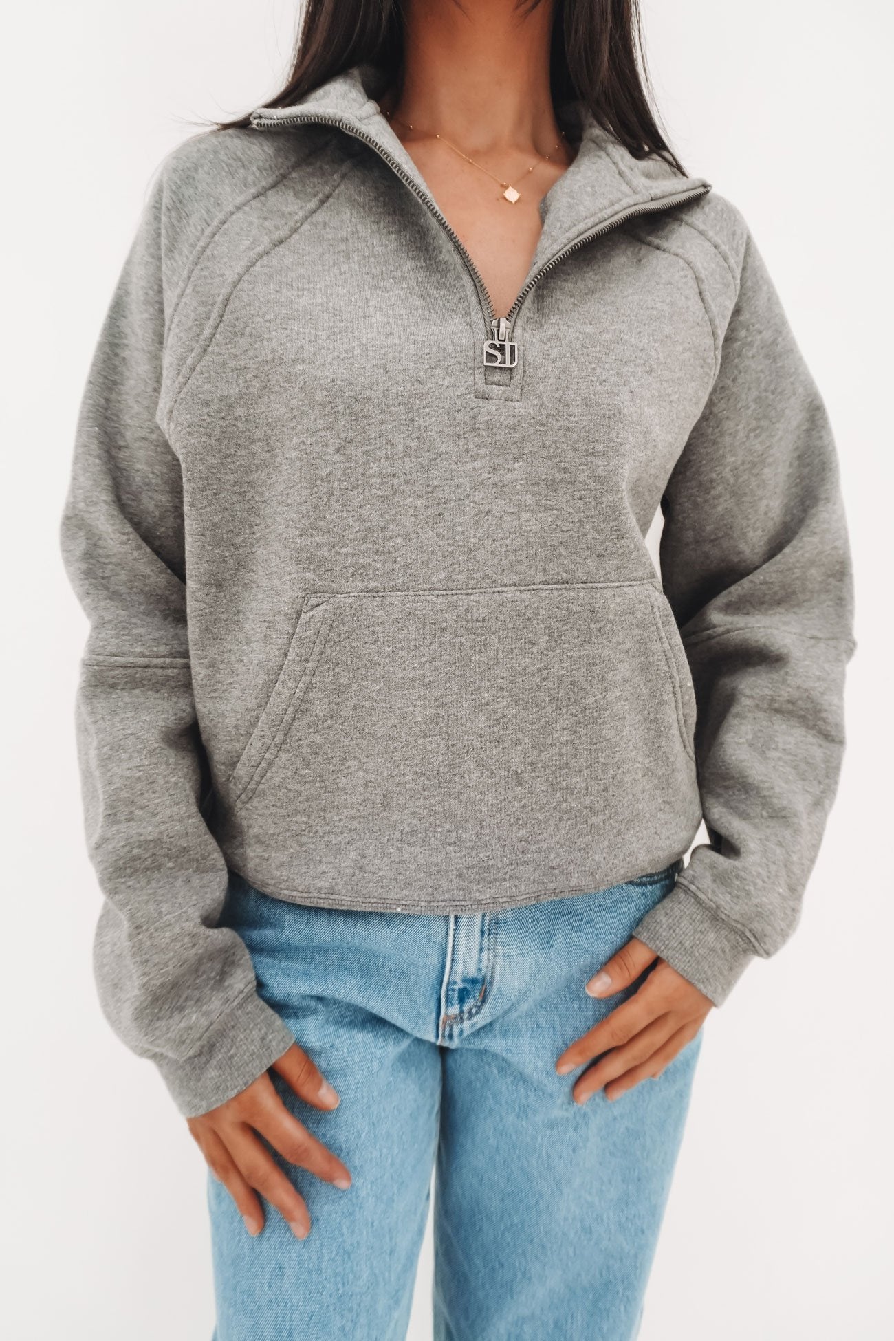 Frankie 1/4 Zip Charcoal