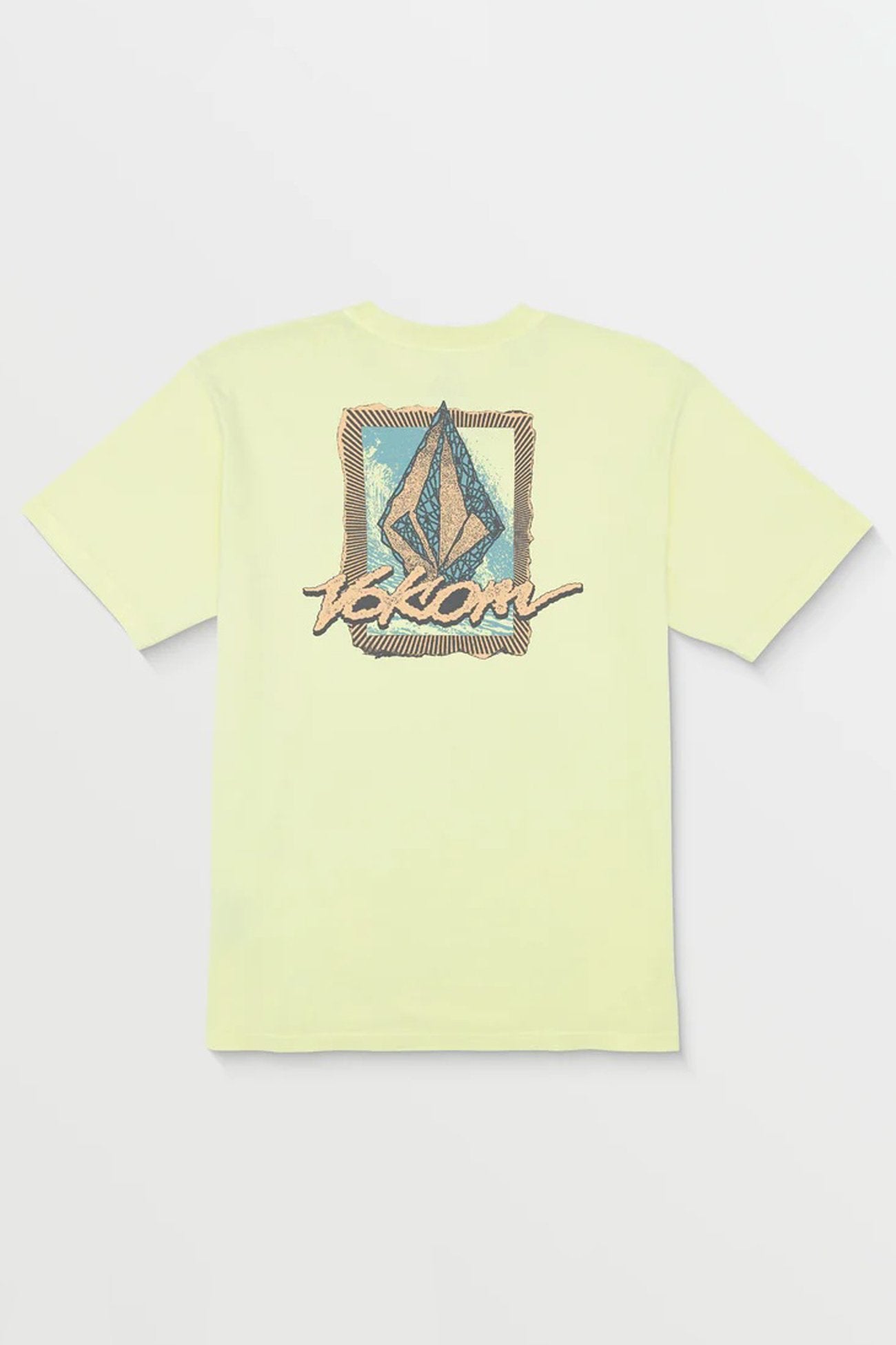 Frothy Postcard Short Sleeve Tee Muted Lime