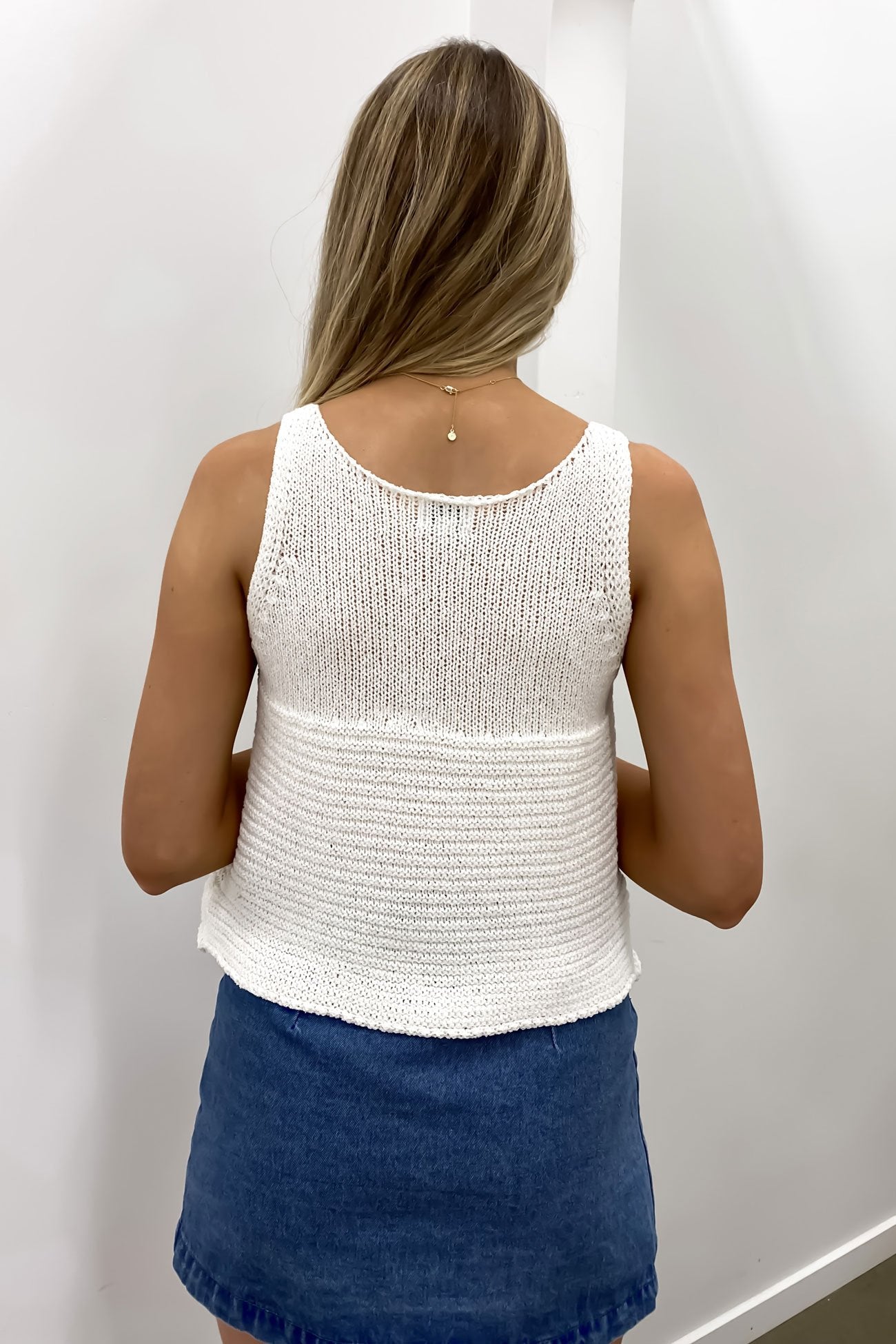 Gabby Knit Tank Cream