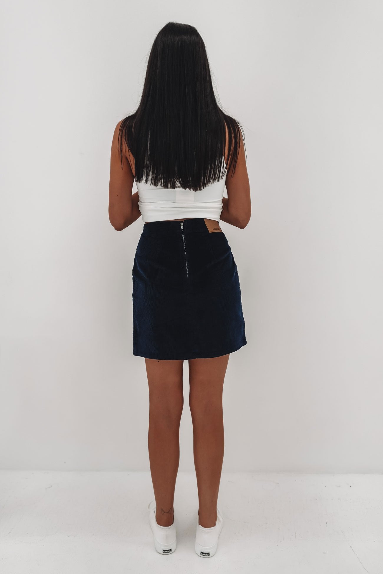 Gaia Cord Mini Skirt Blue