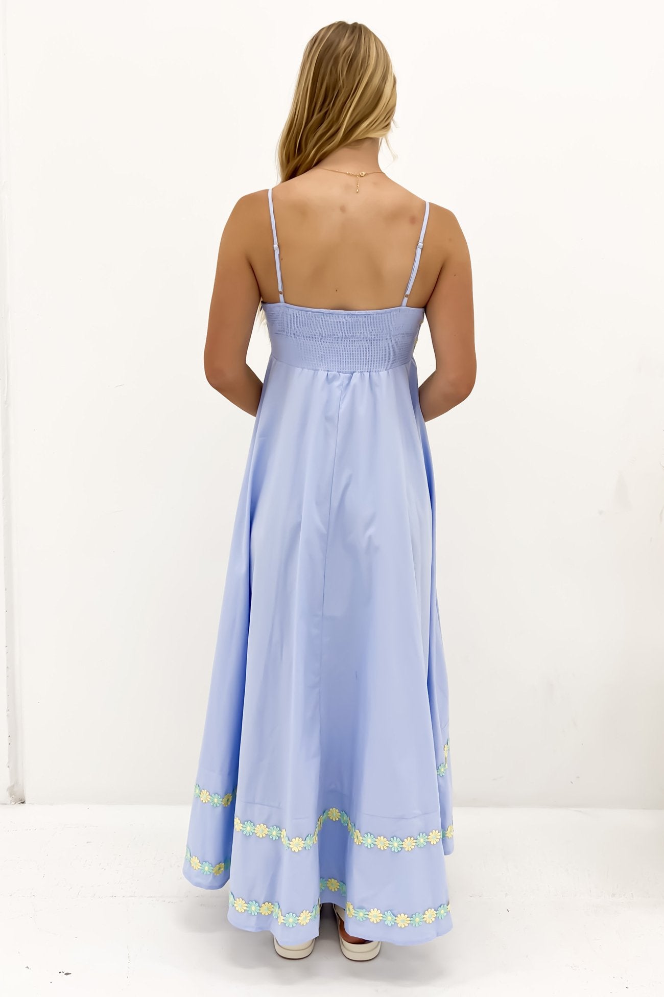 Gemma Maxi Dress Blue Flowers