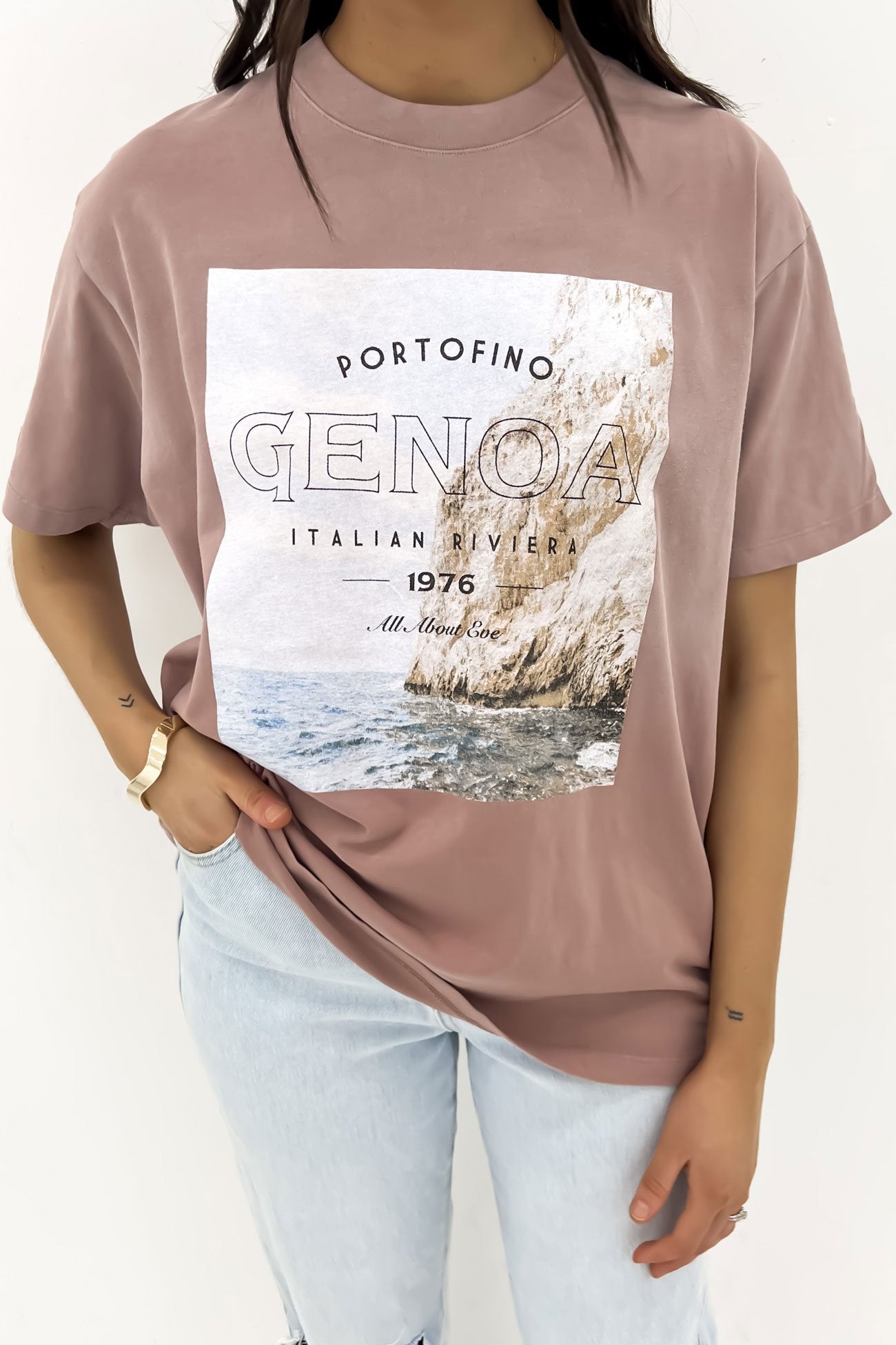 Genoa Oversized Tee Fawn