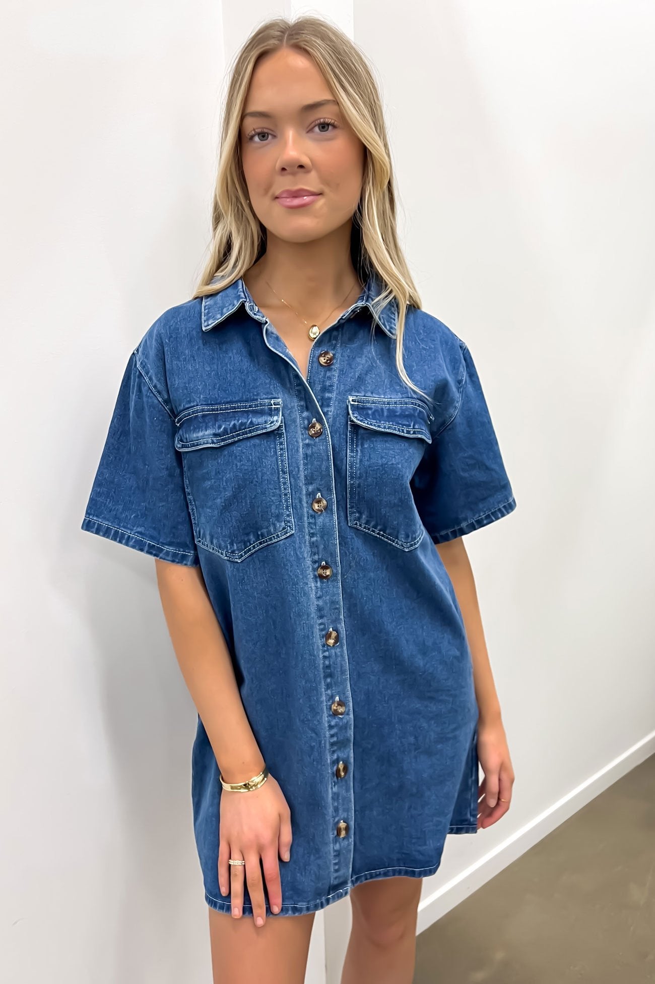 Georgie Denim Mini Dress Indigo