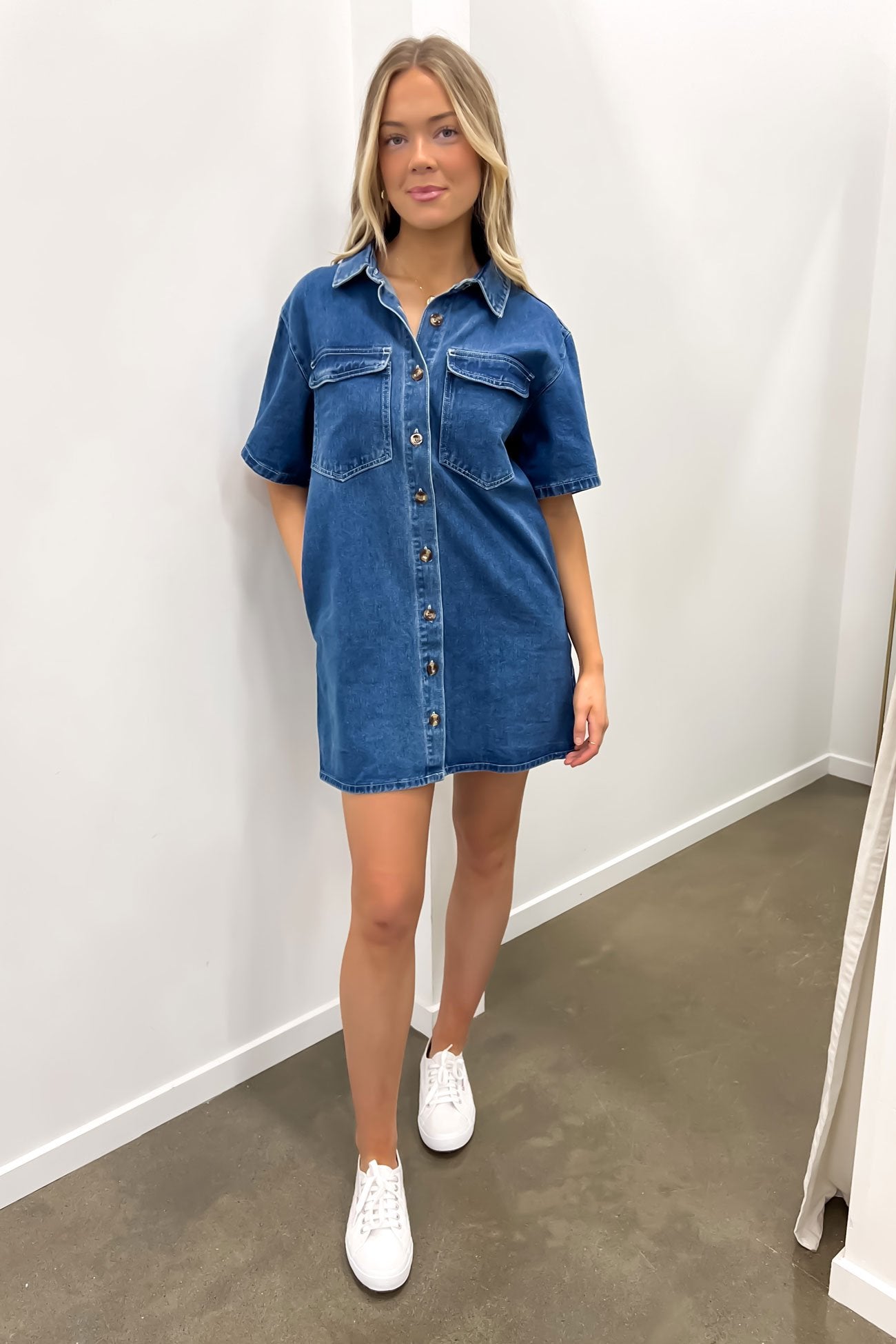 Georgie Denim Mini Dress Indigo