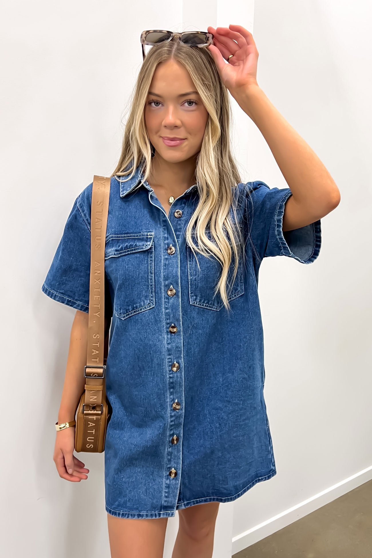 Georgie Denim Mini Dress Indigo