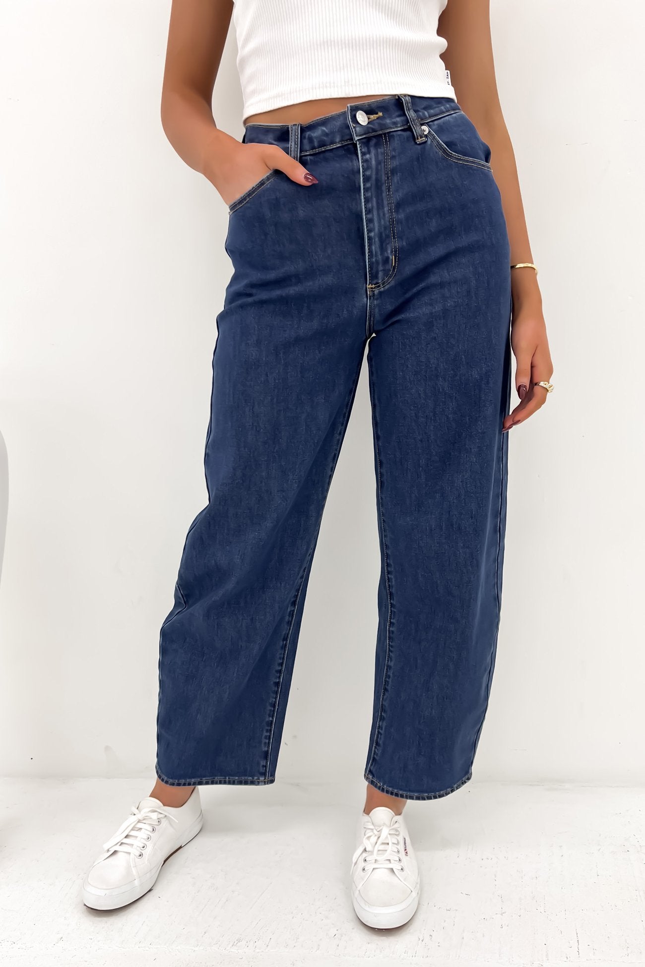 Gigi Barrel Jean Forever Blue