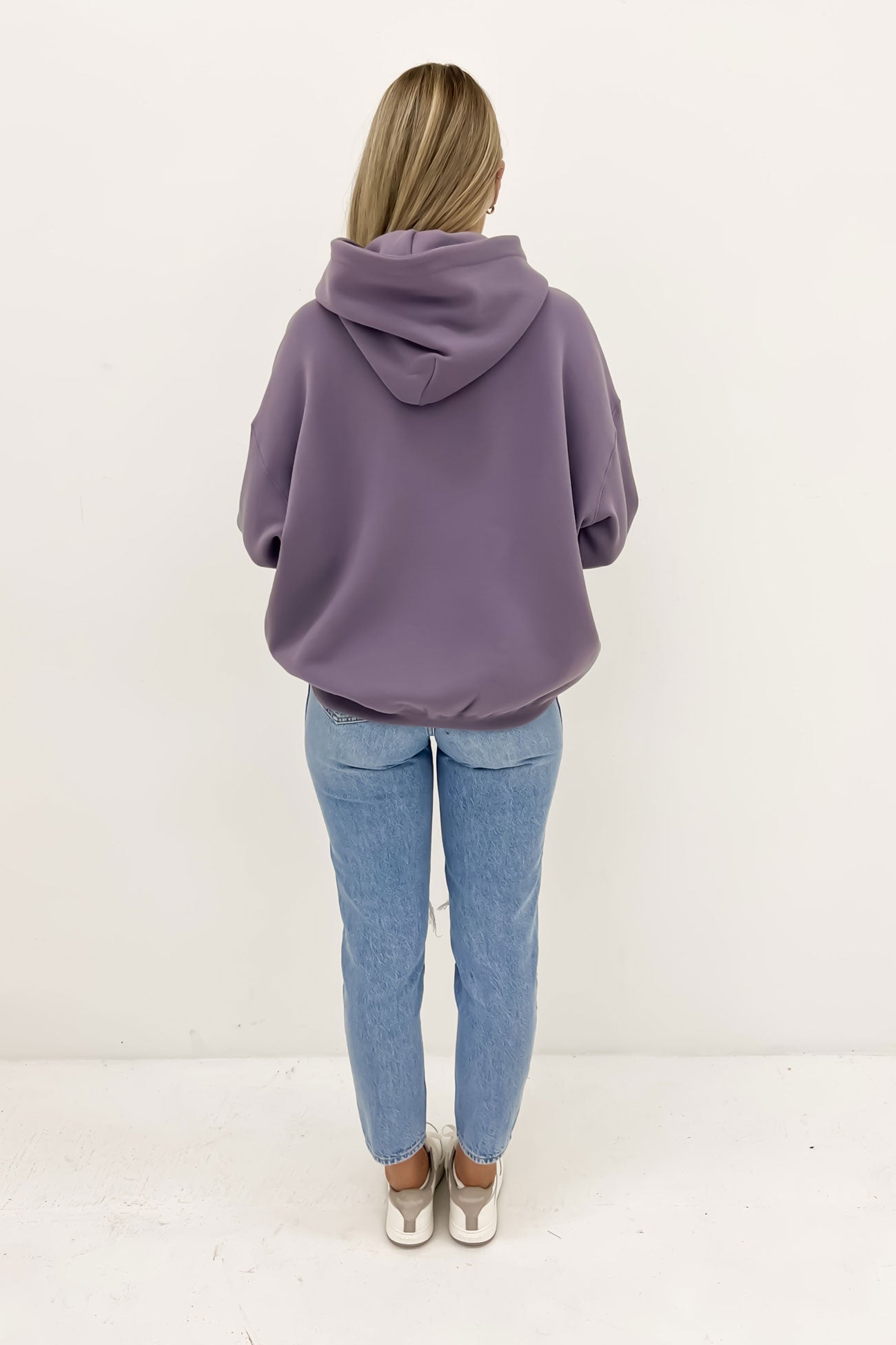 Graffiti Embroidered Oversize Hood Mauve