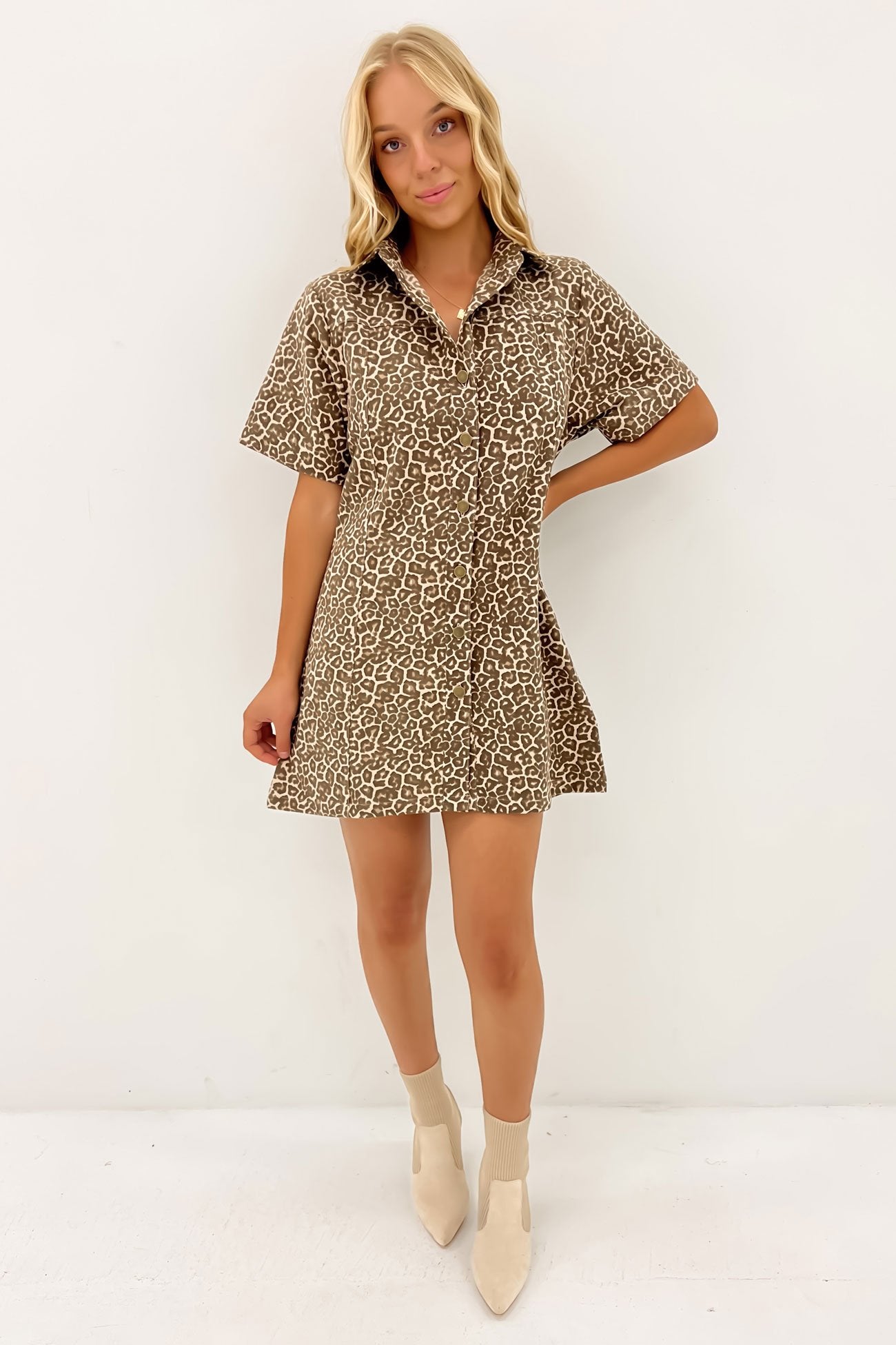 Hallie Dress Hazel Leopard