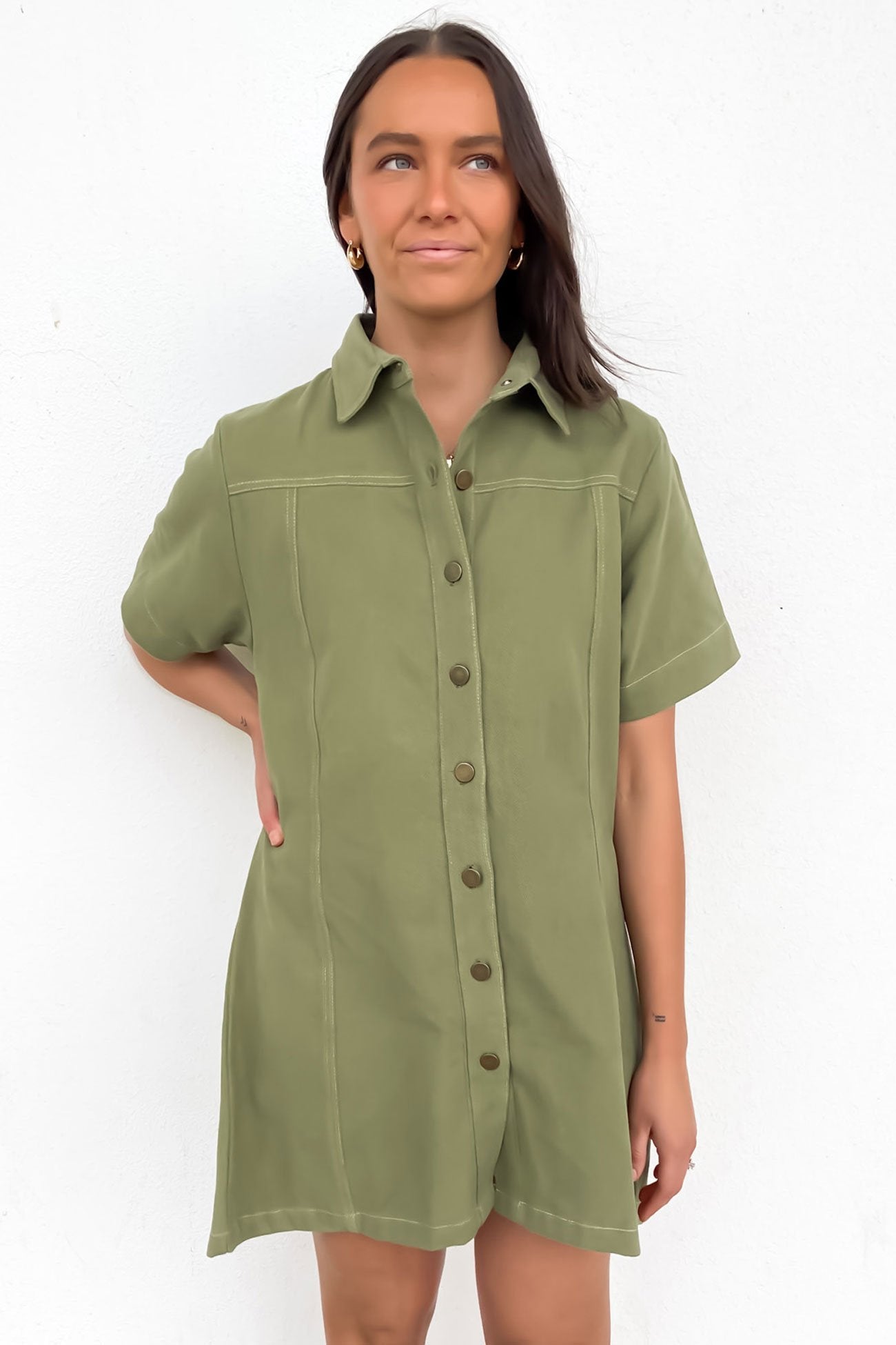 Hallie Dress Khaki