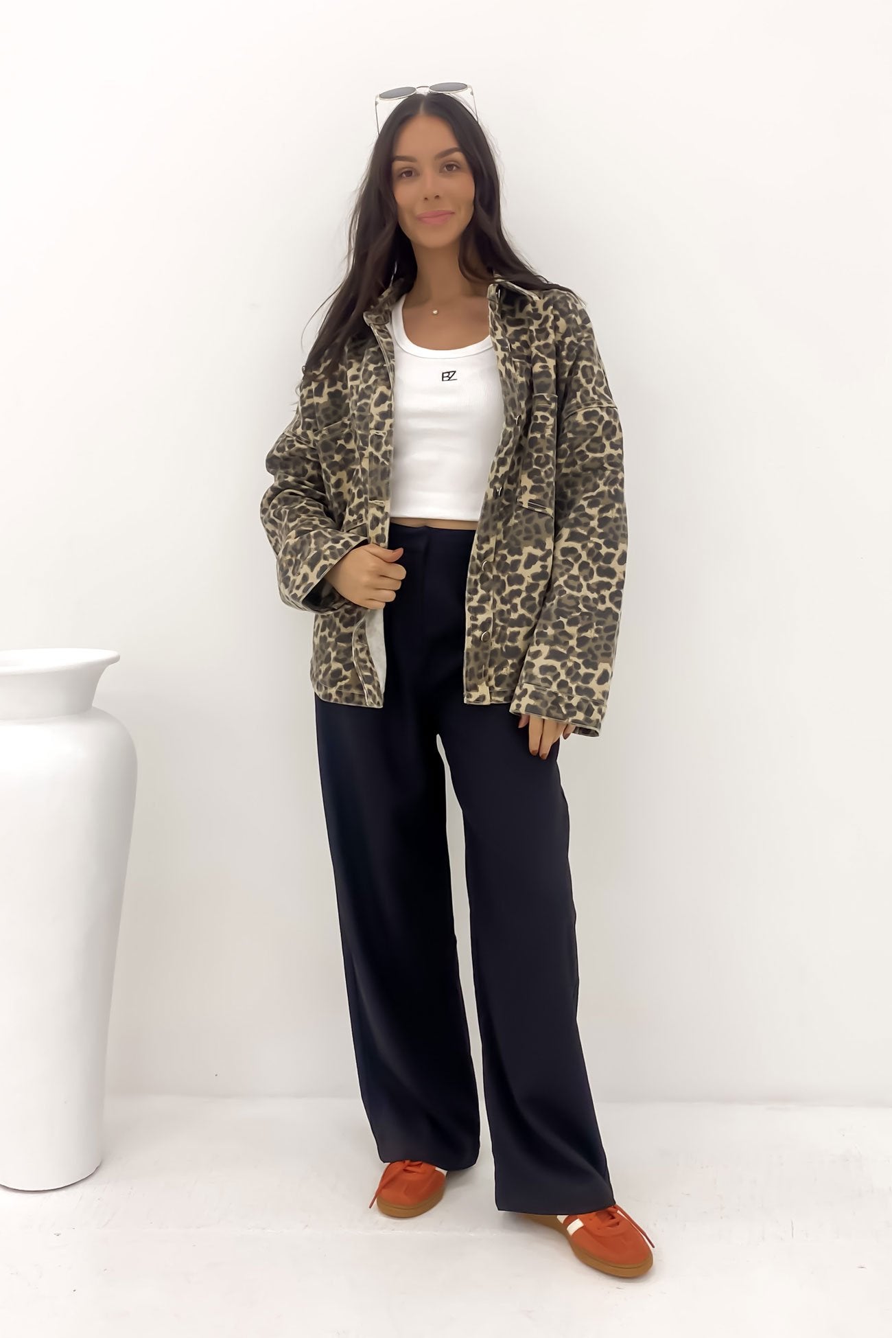 Hamish Denim Jacket Leopard