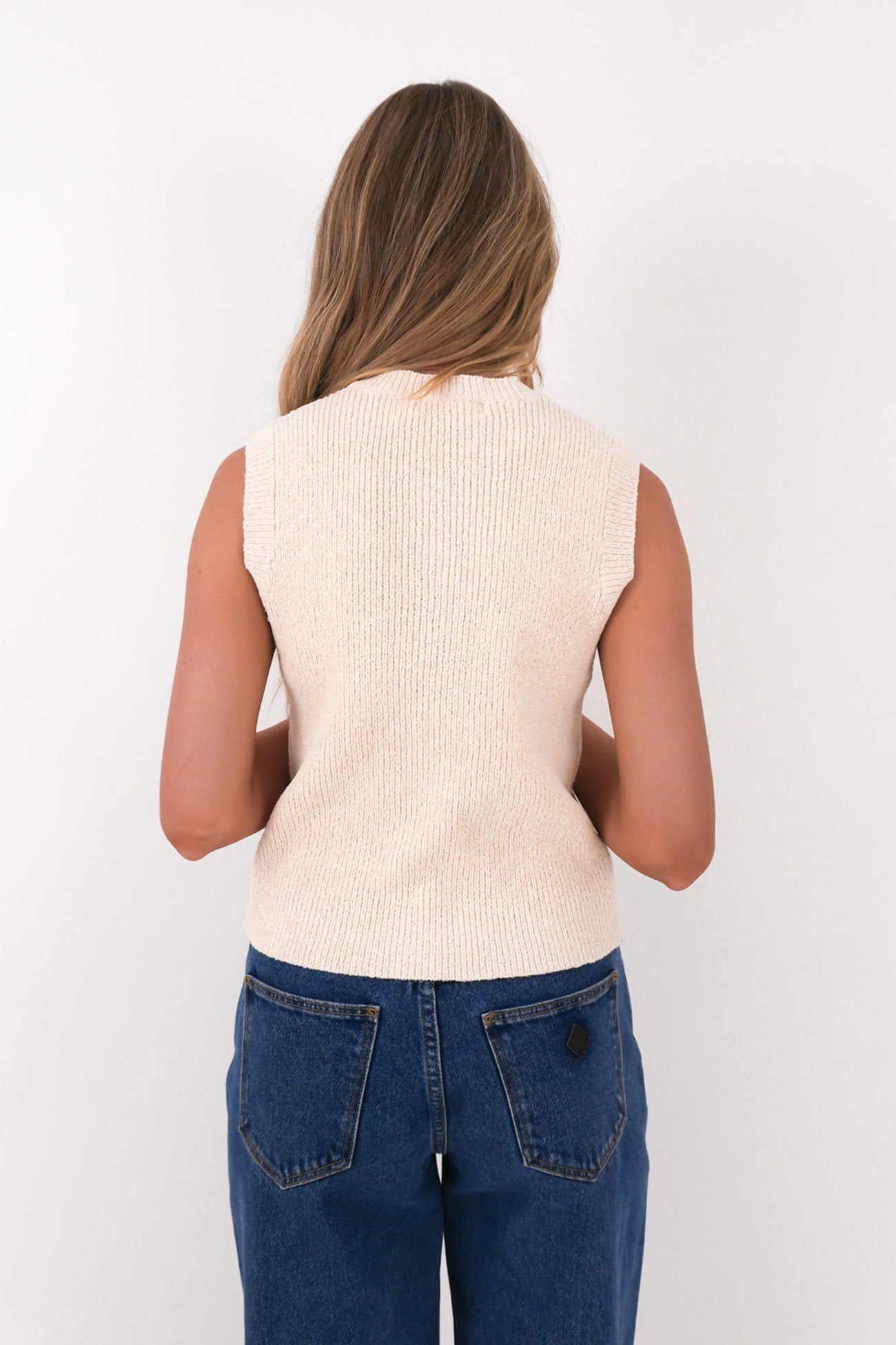 Harden Knit Vest Cream