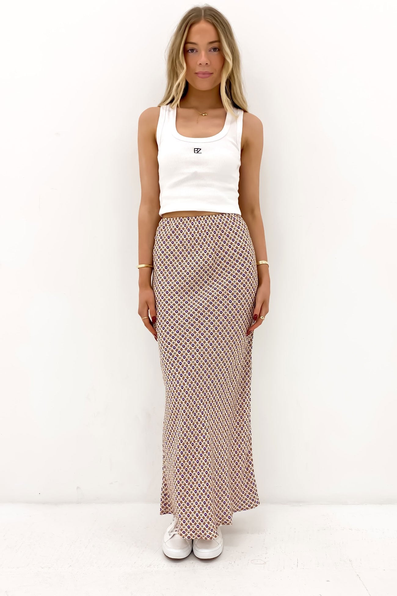 Harri Slip Skirt Print