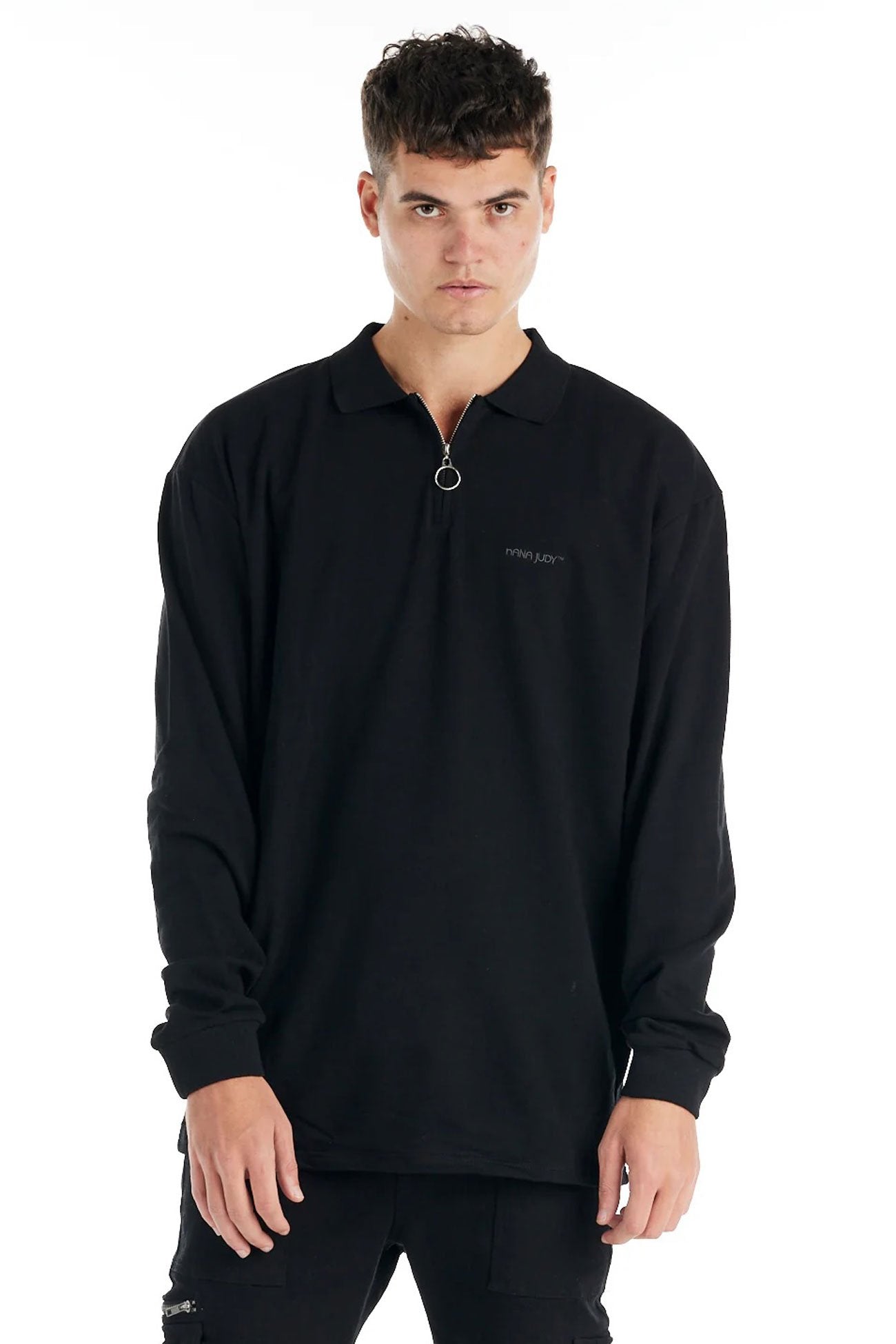 Haven Long Sleeve Polo Black