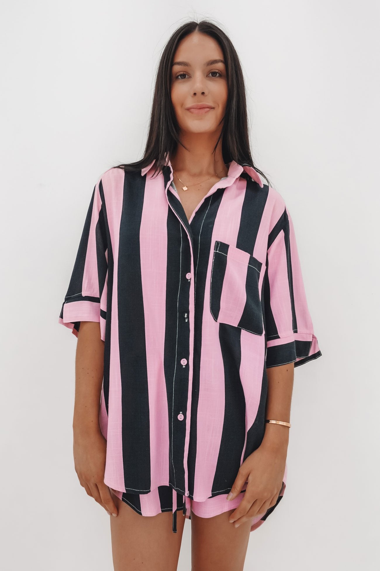 Haydee Shirt Pink Stripe