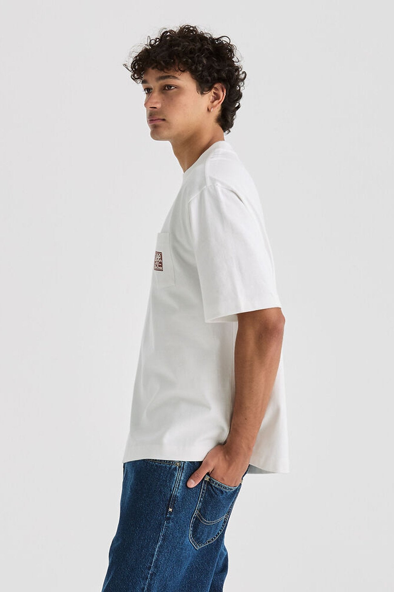 Heritage Box Cutter Pocket Tee White