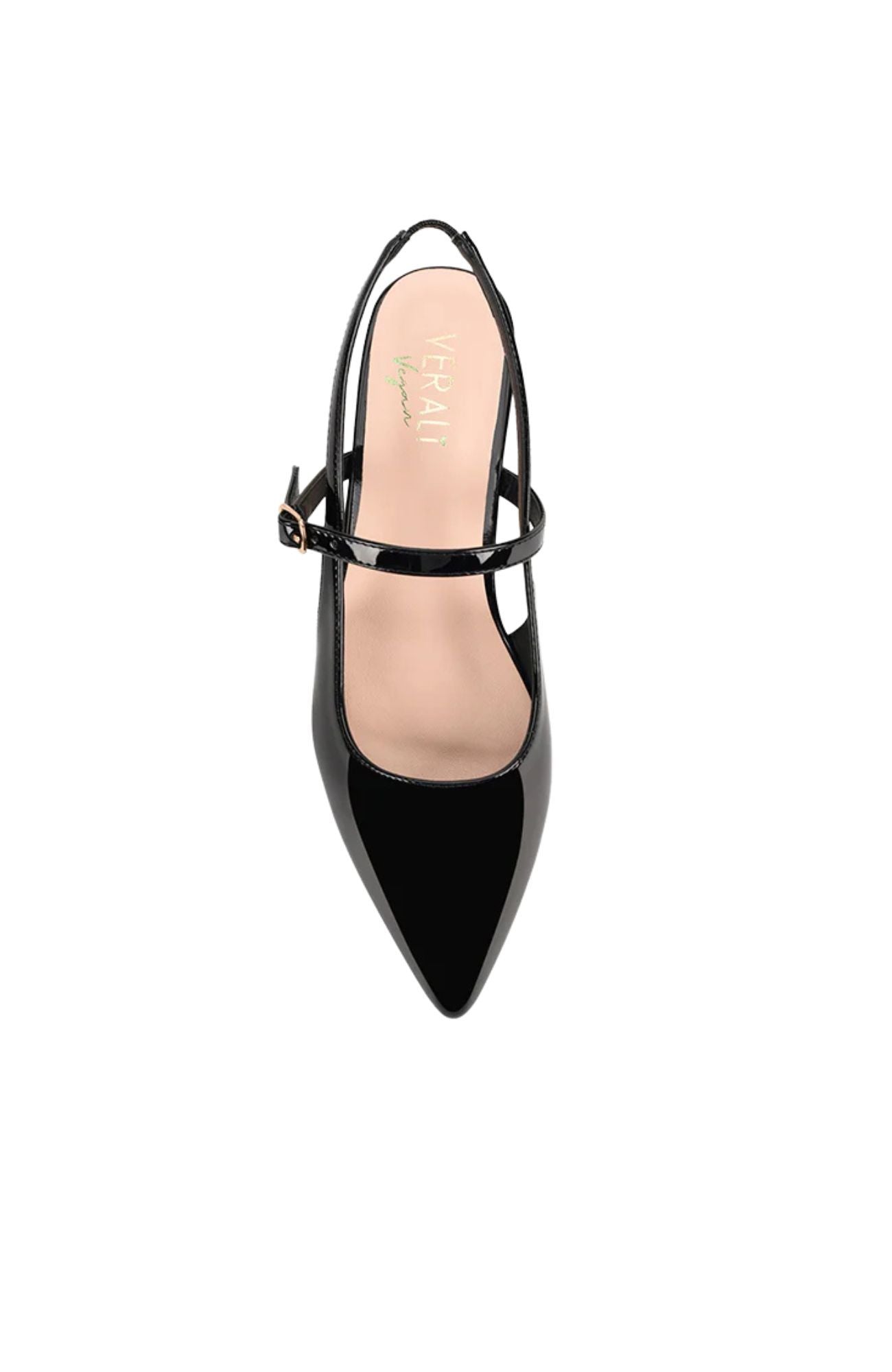 Hiatus Sling Back Flats Black Patent