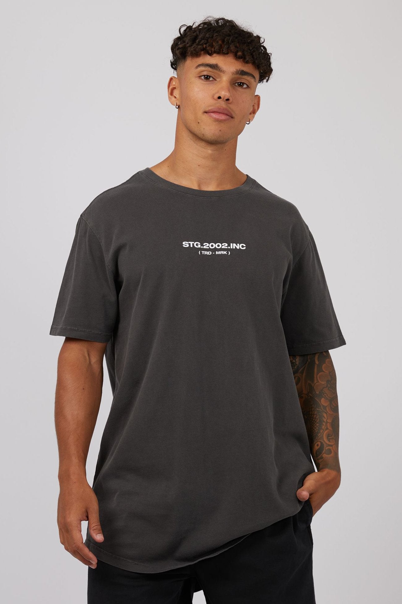 High Rise Tee Washed Black