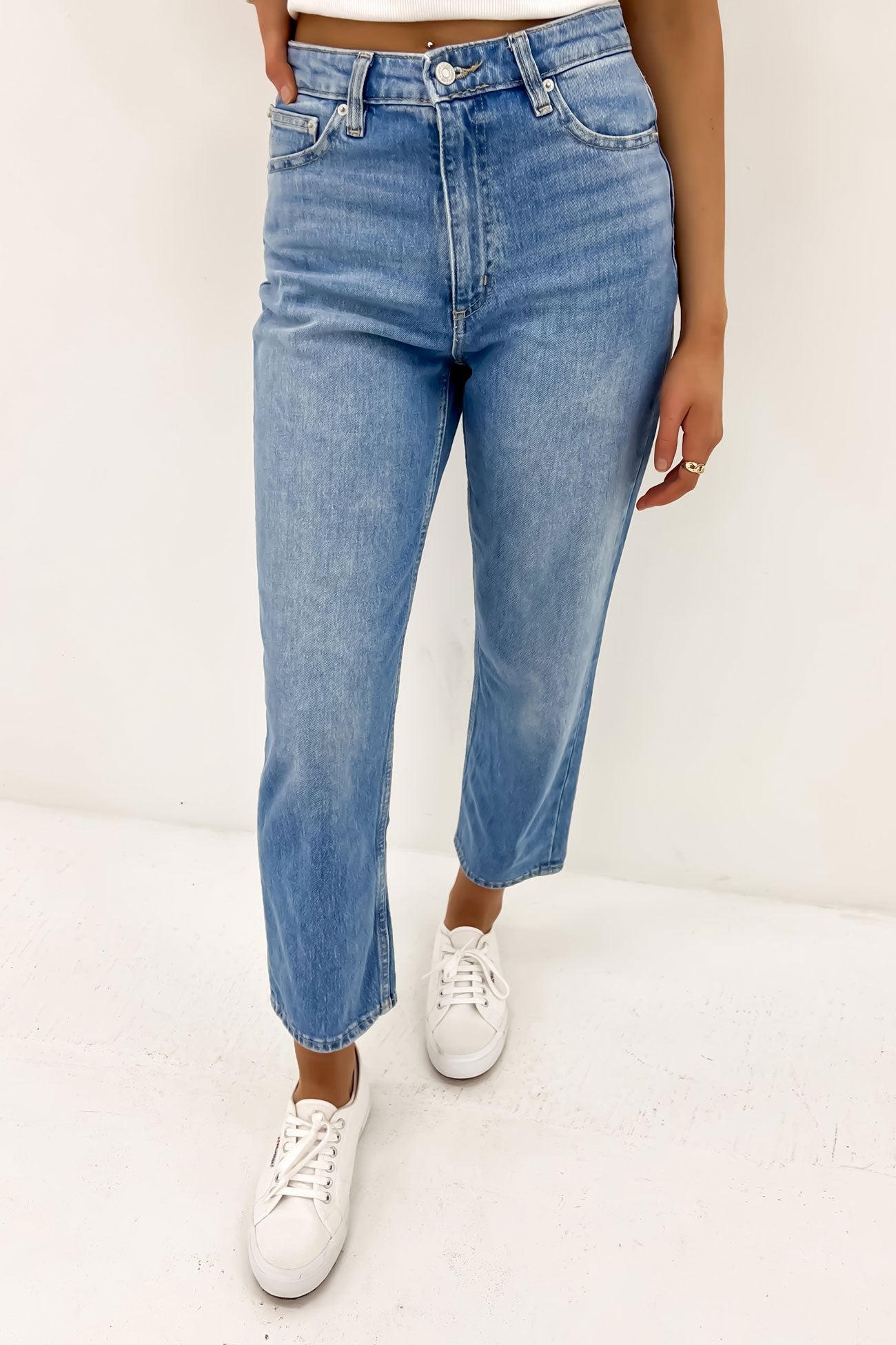 High Straight Crop Jean Blue Envy