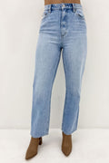 High Straight Jean Brooklyn Blue Petite