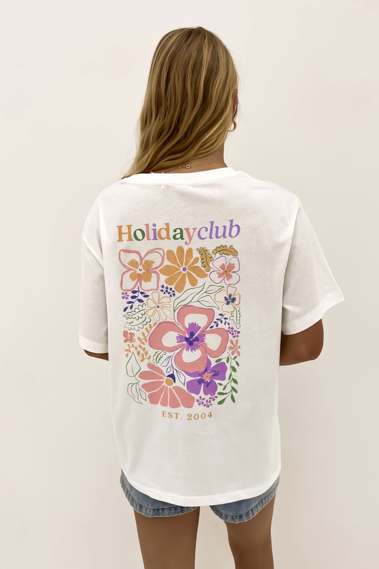 Holiday Club Boyfriend Tee White