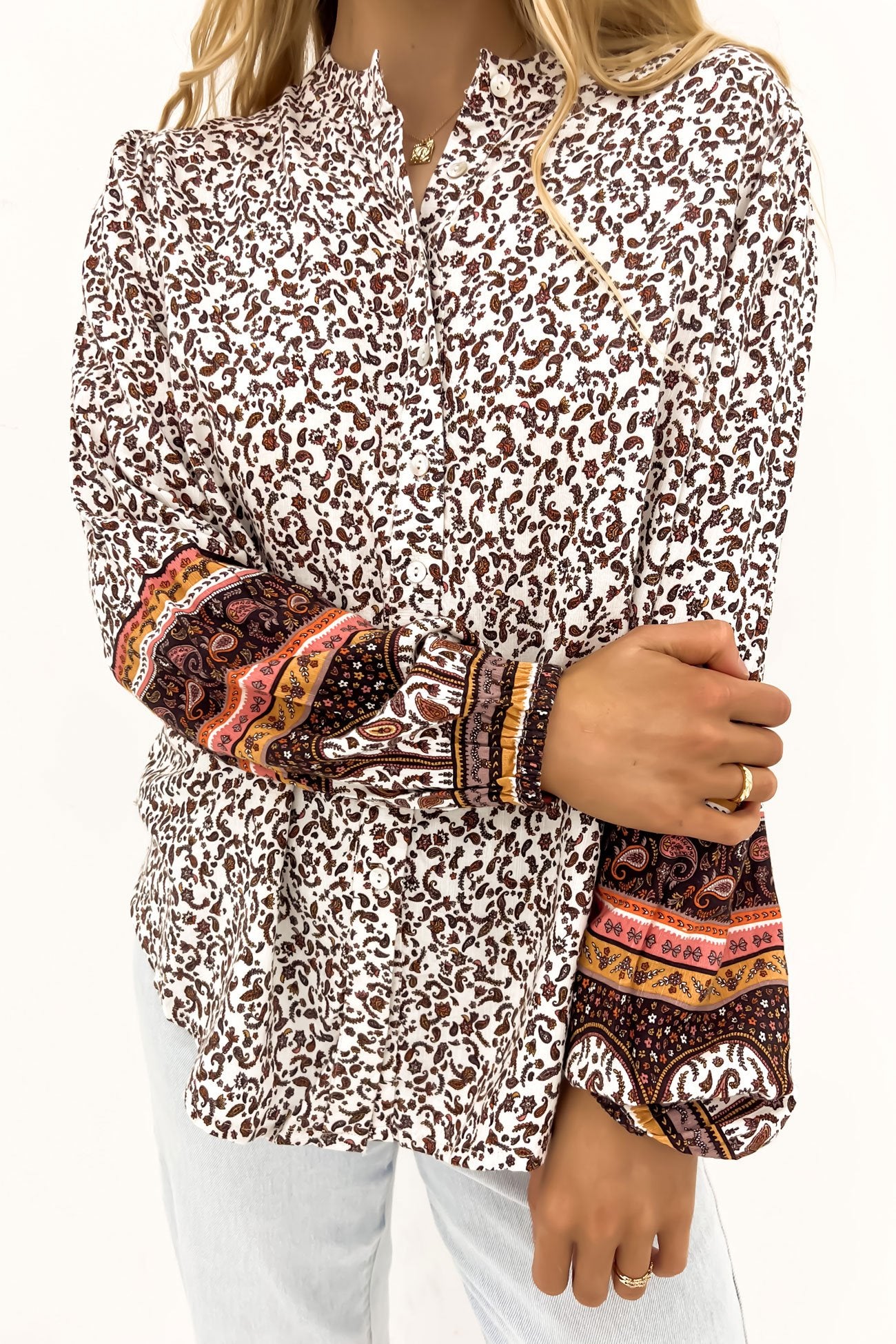 Honey Floral Shirt Print