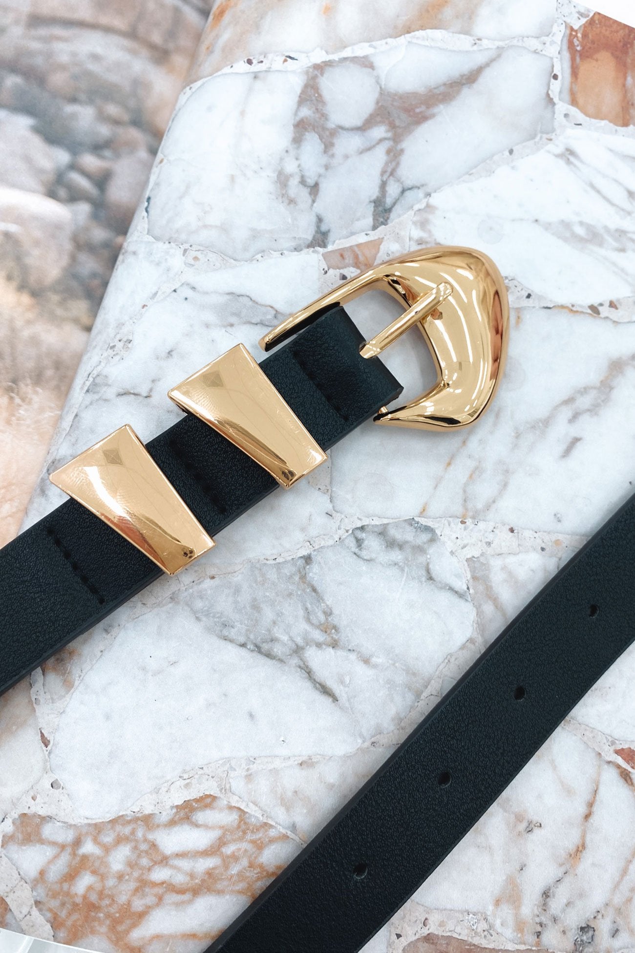 Haylee Belt Black Gold