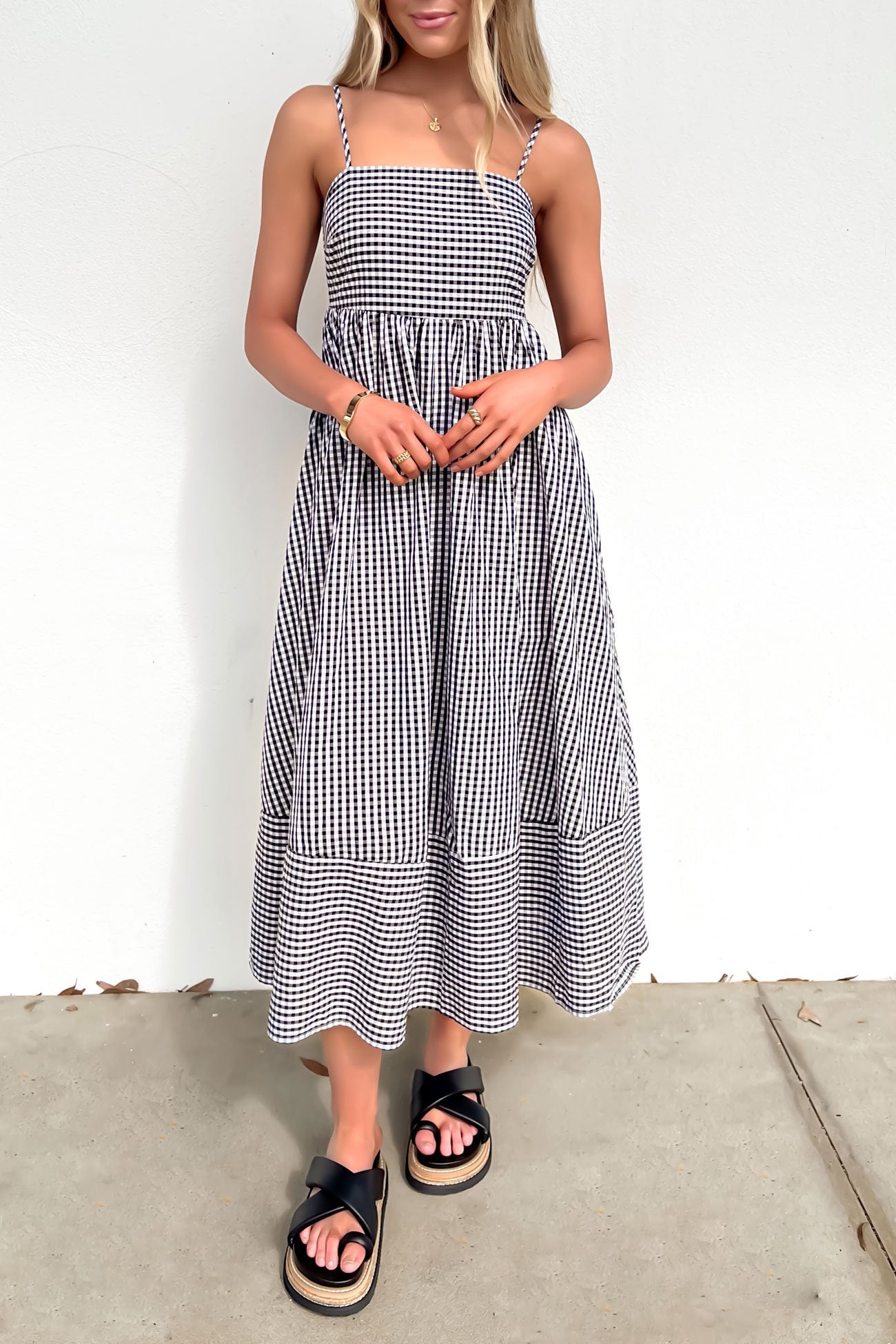 Indie Midi Dress Black Check