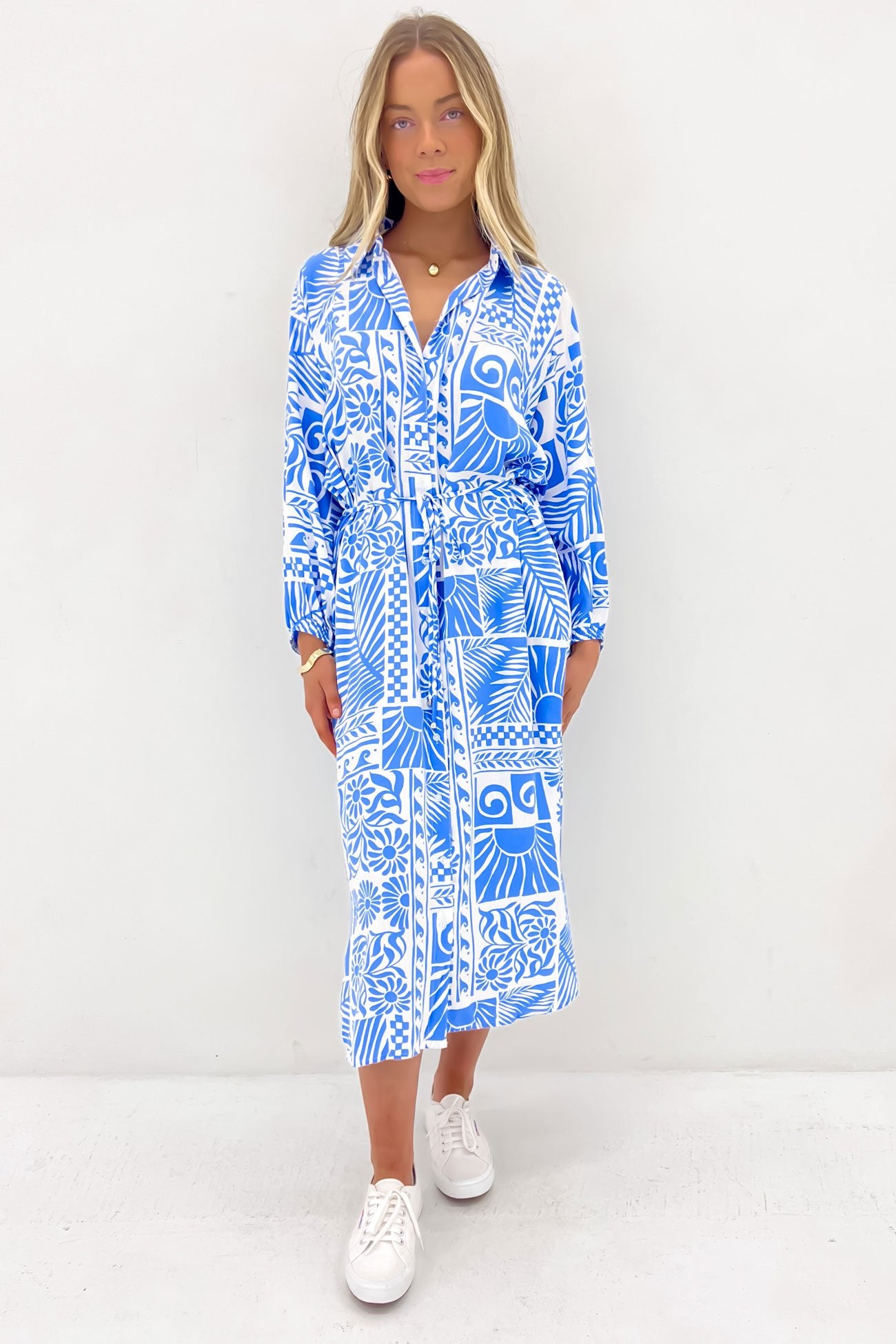 Isak Midi Dress Blue Malia