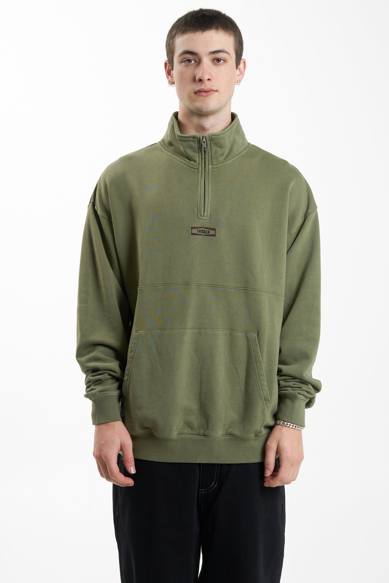 Issued Quarter Zip Fleece Mild Army