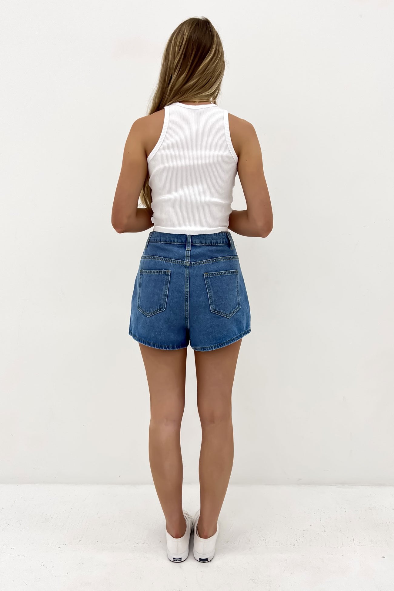 Ivy Denim Skort Mid Blue