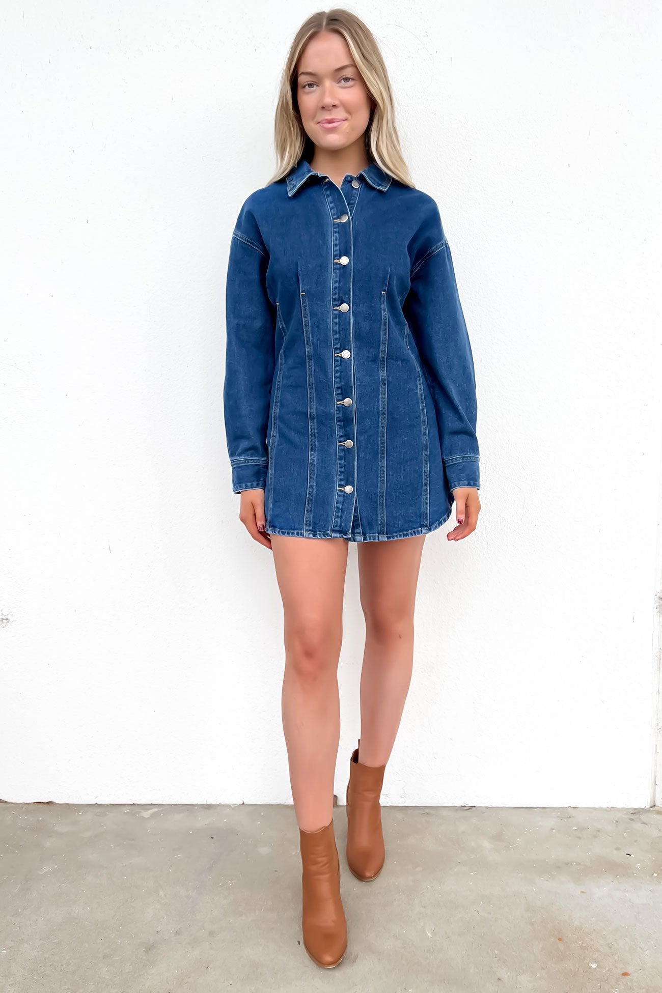 Jacky Denim Mini Dress Indigo