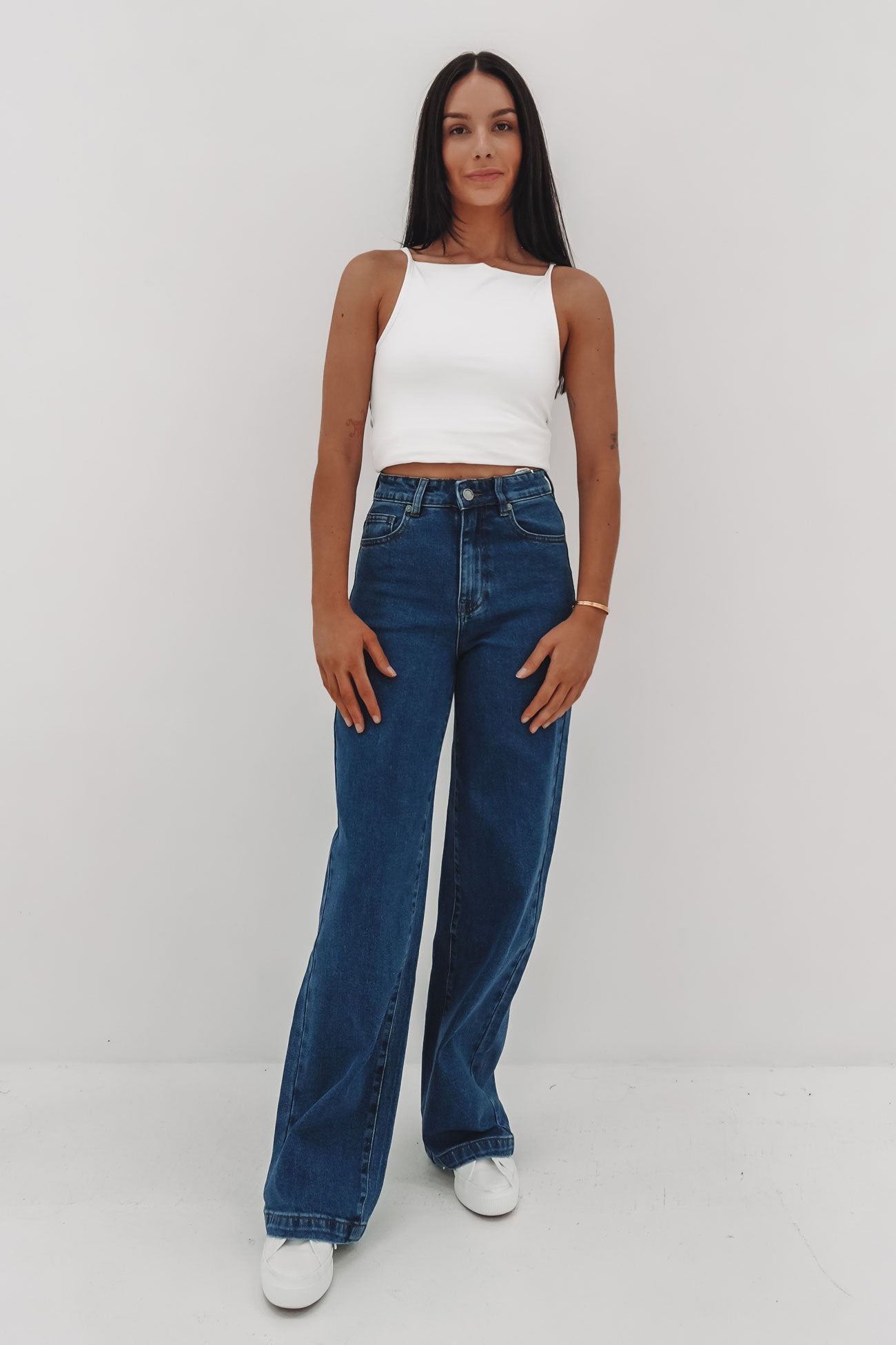 Jacqui Wide Leg Jean Heritage Blue