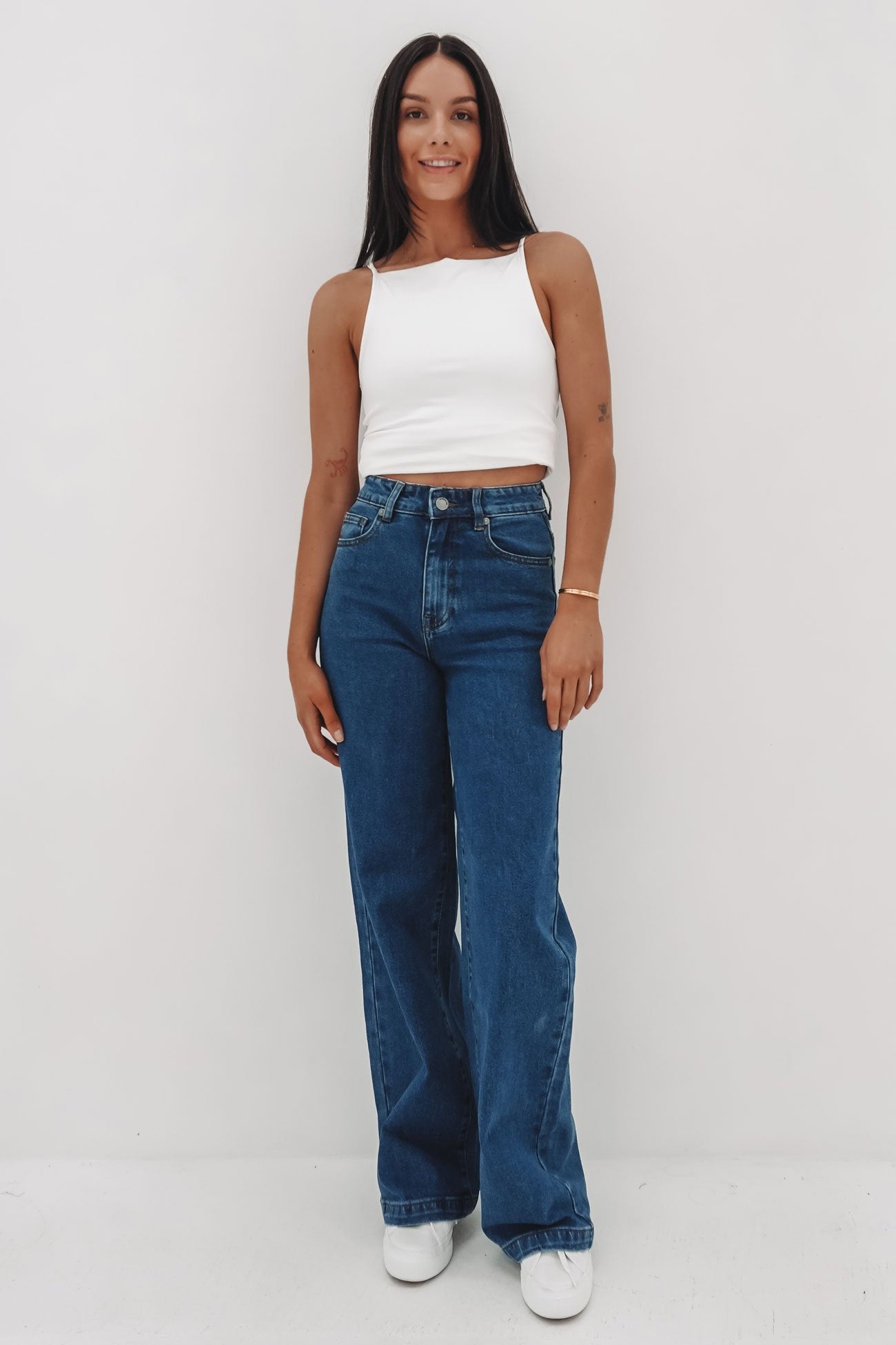 Jacqui Wide Leg Jean Heritage Blue