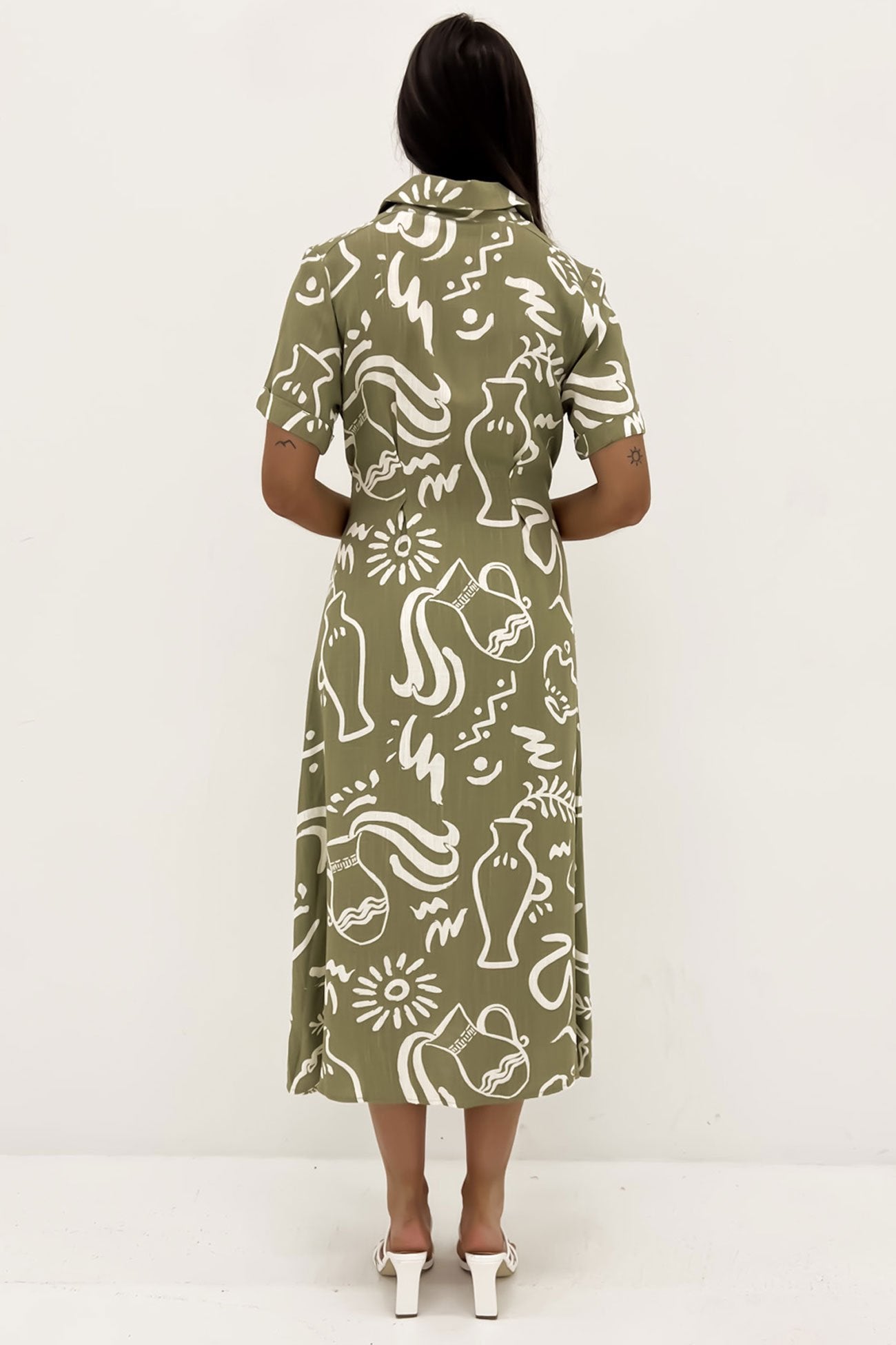 Jessica Midi Dress Bronte Sage