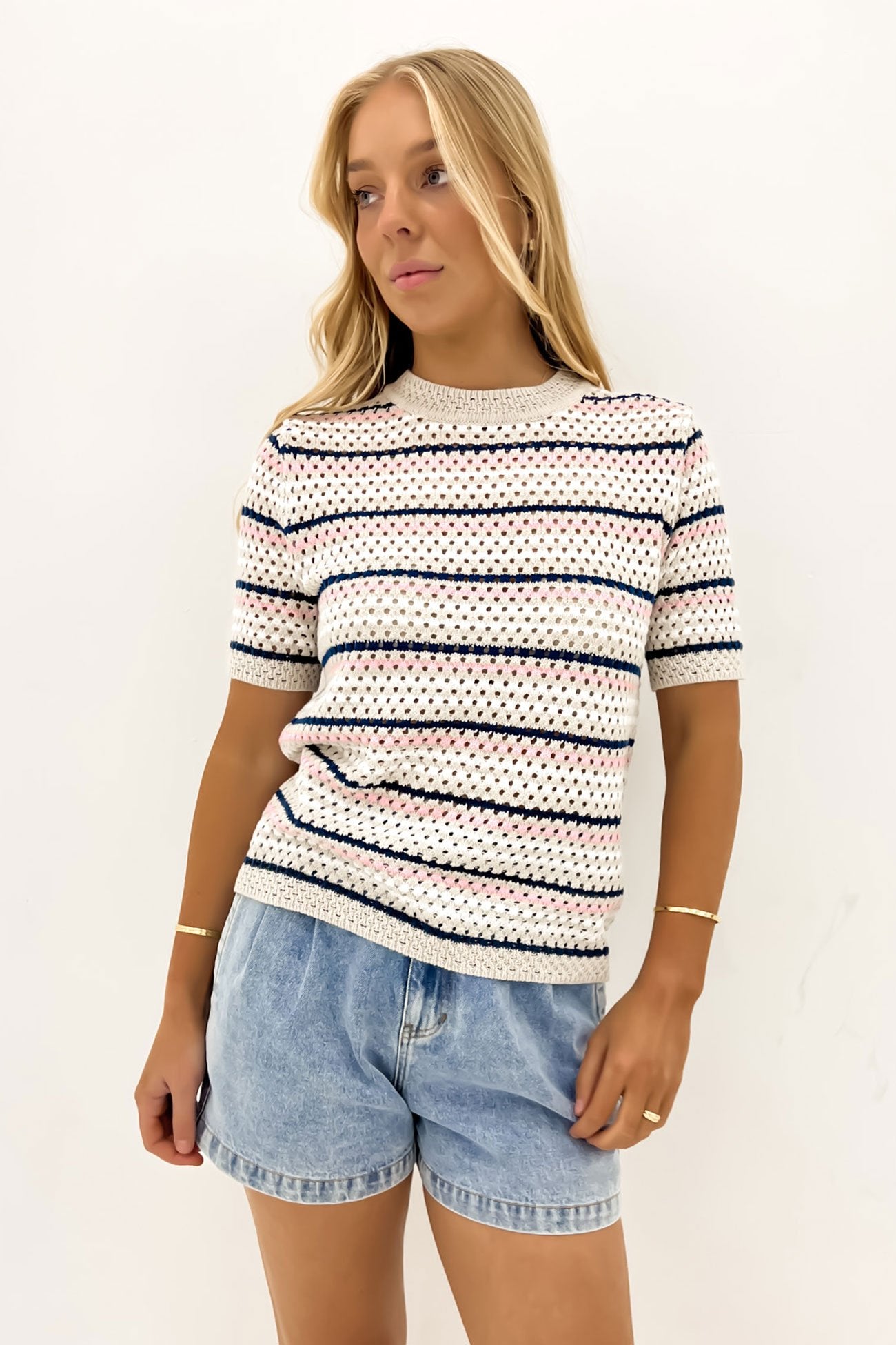 Jorlan Crochet Top Multi