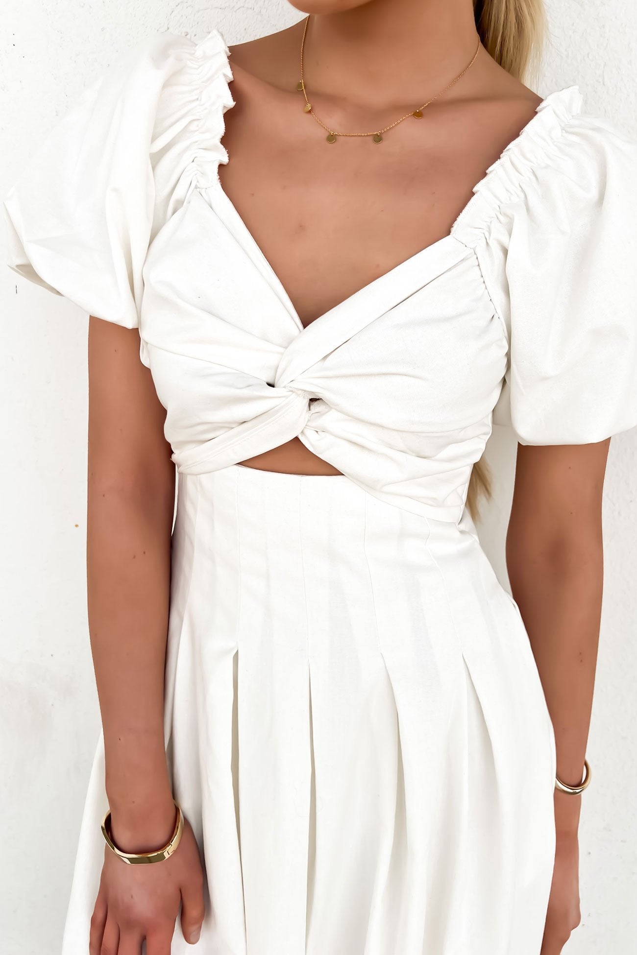 Josh Midi Dress White