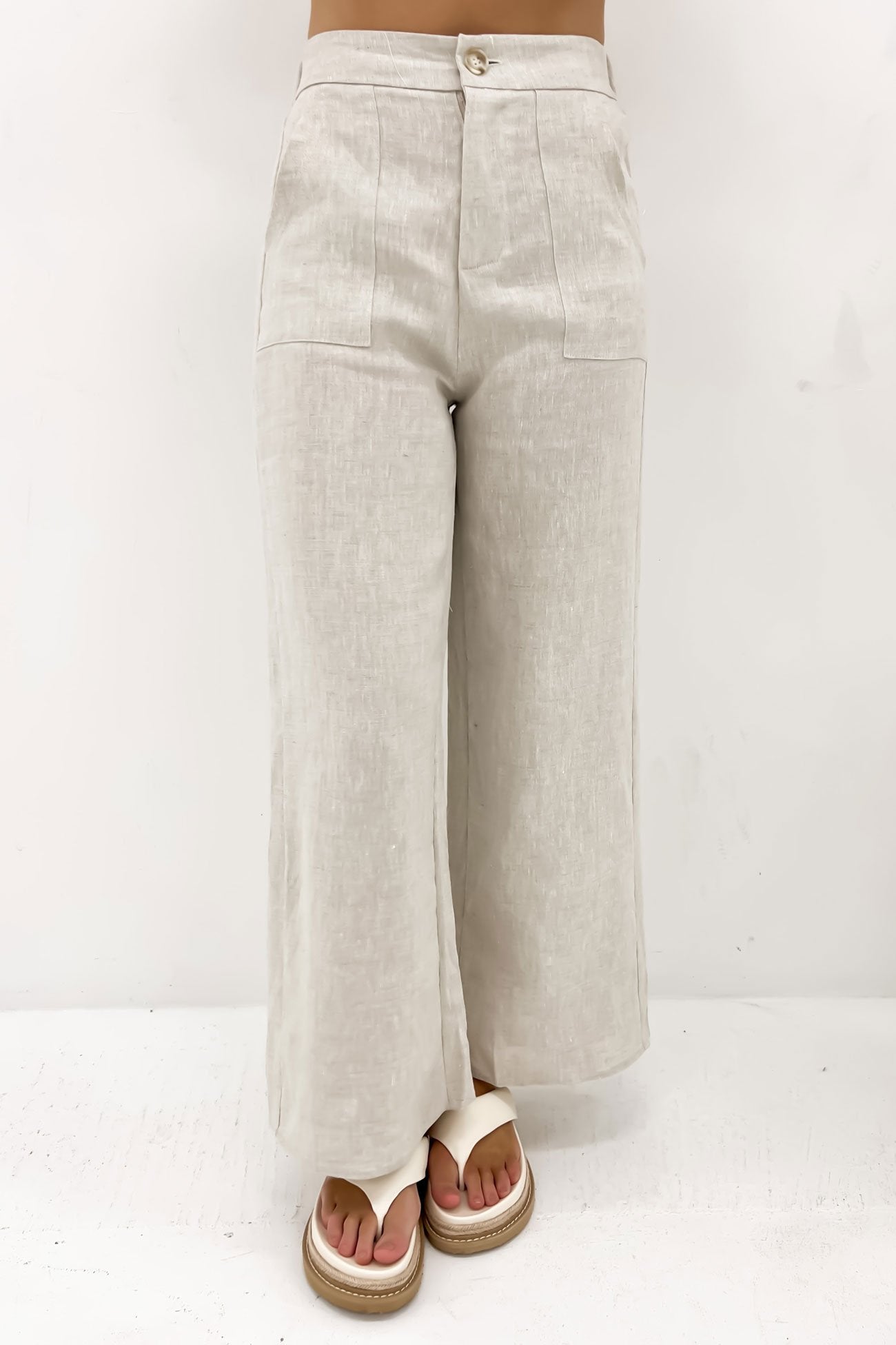 Jude Linen Pant Beige